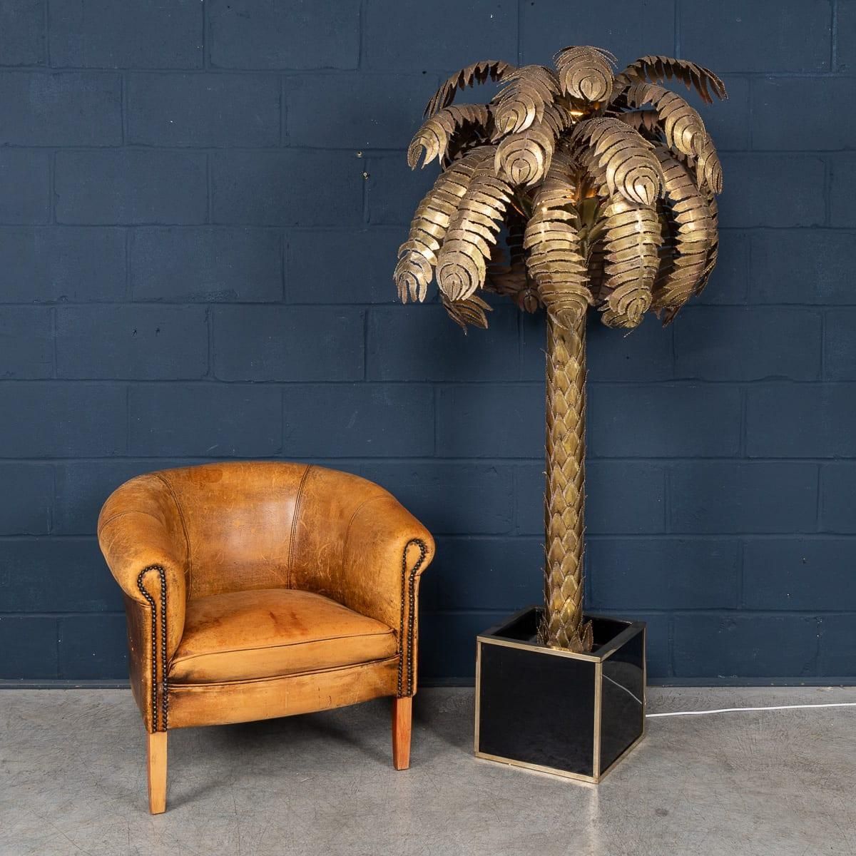 20thc French Palm Tree Floor Lamp, Christian Techoueyres For Maison Jansen C1970 photo Lighting