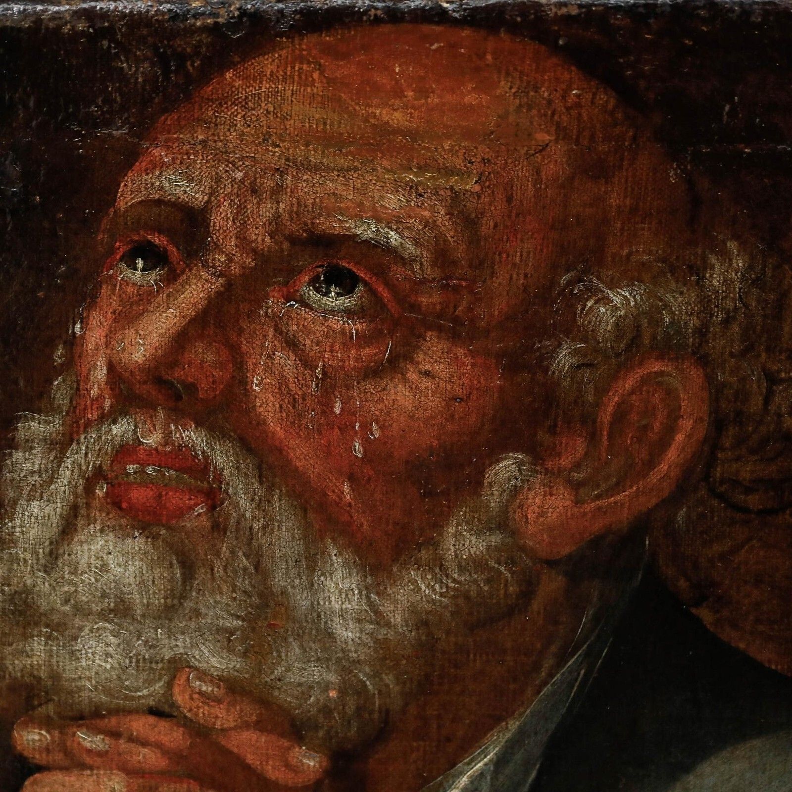 18th Century Oil   The Penitent Saint Peter photo Art