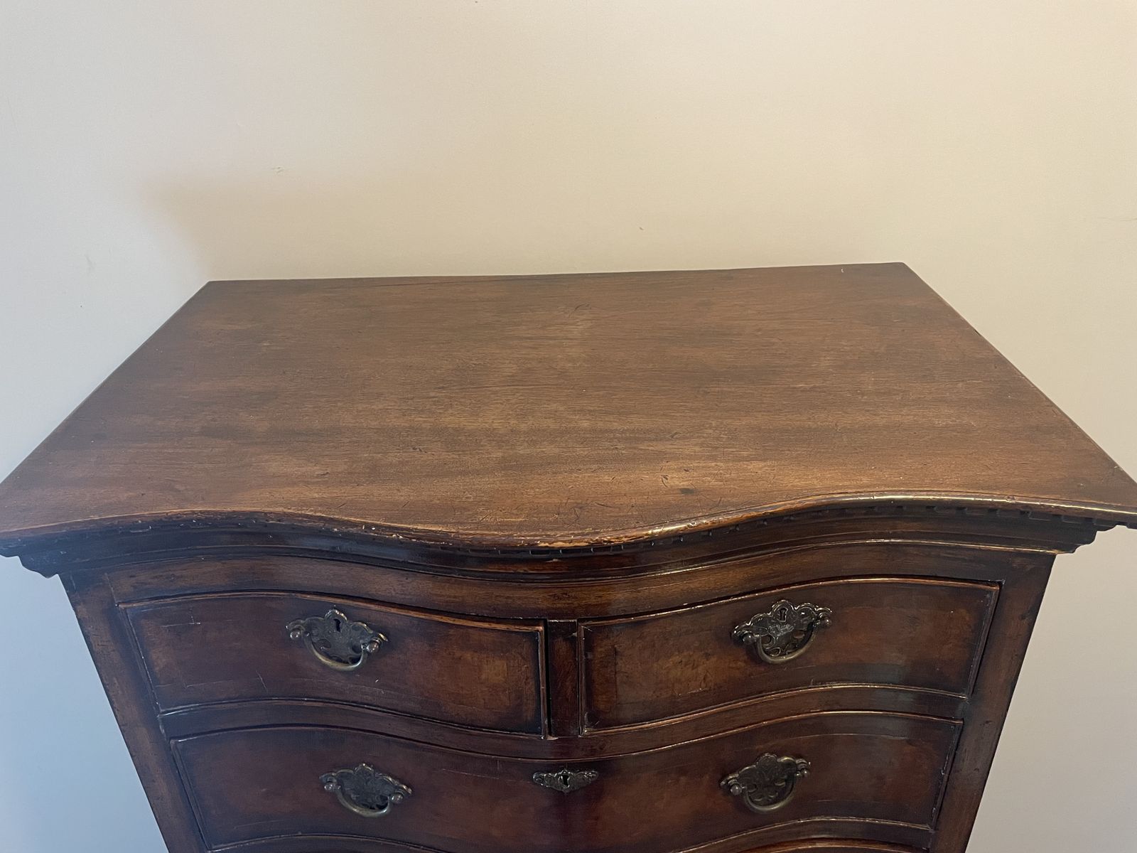 1500.0 Antique Tallboy Serpentin Chest On Chest Of Dawers photo