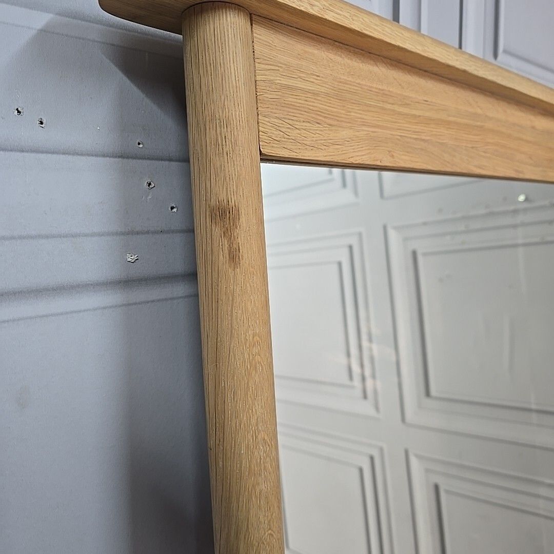 Solid Oak Cheval Mirror    Frank Hudson "Wycombe" Full Length Dressing Bedroom photo vinterior