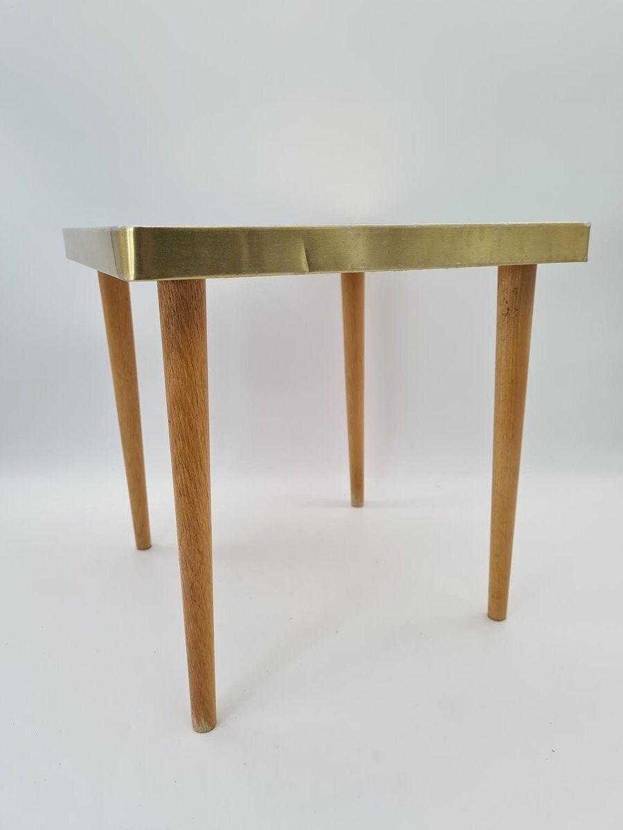 Small Mid Century Modern Coffee Table With Ceramic Top, 1960s 1970s photo furniture