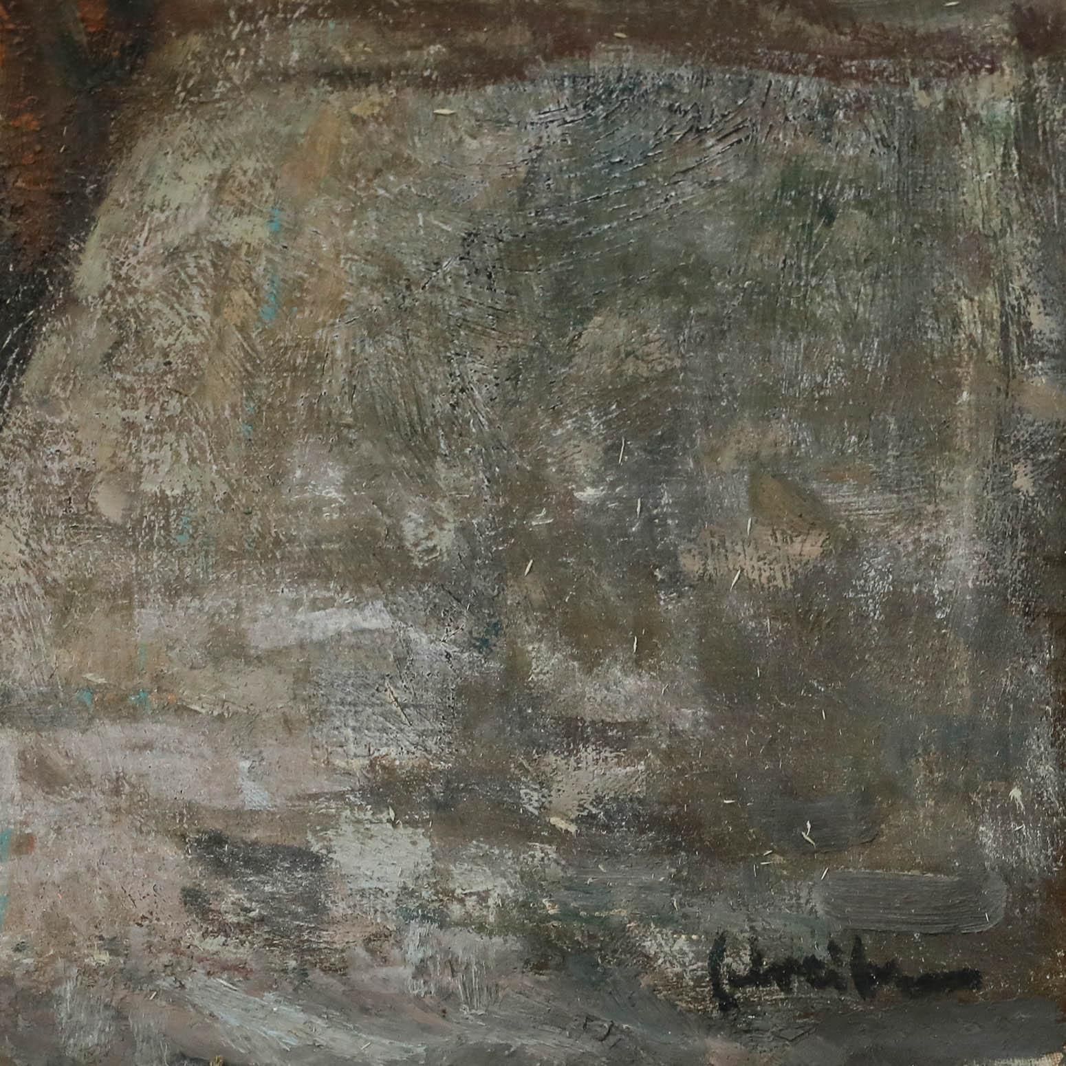 Richard Schreiber (1904 1963)   Mid 20th Century Oil, Breton Fishing Port photo buy