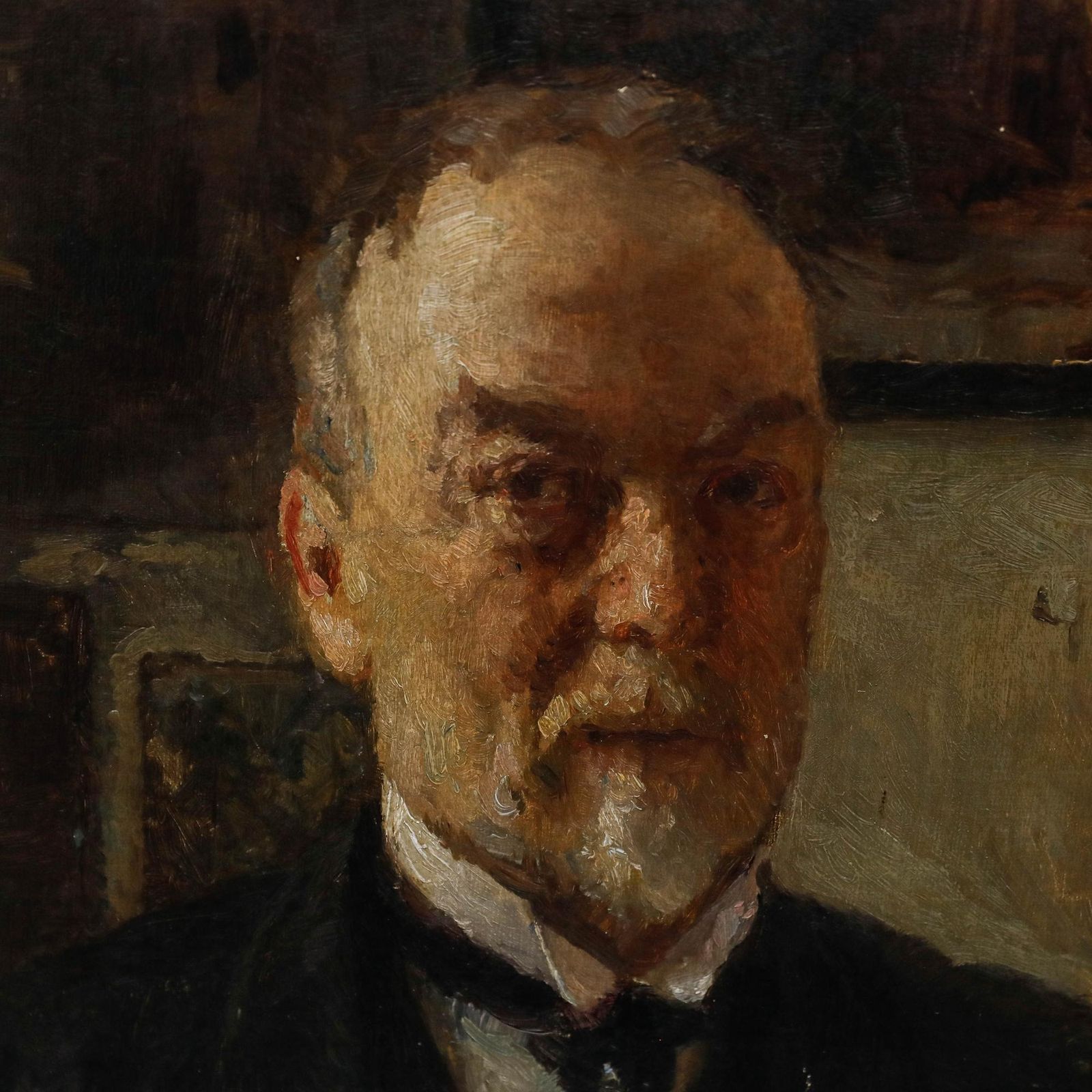 Gabriel Von Hackl (1843 1926)   Framed Early 20th Century Oil, Self Portrait photo vinterior