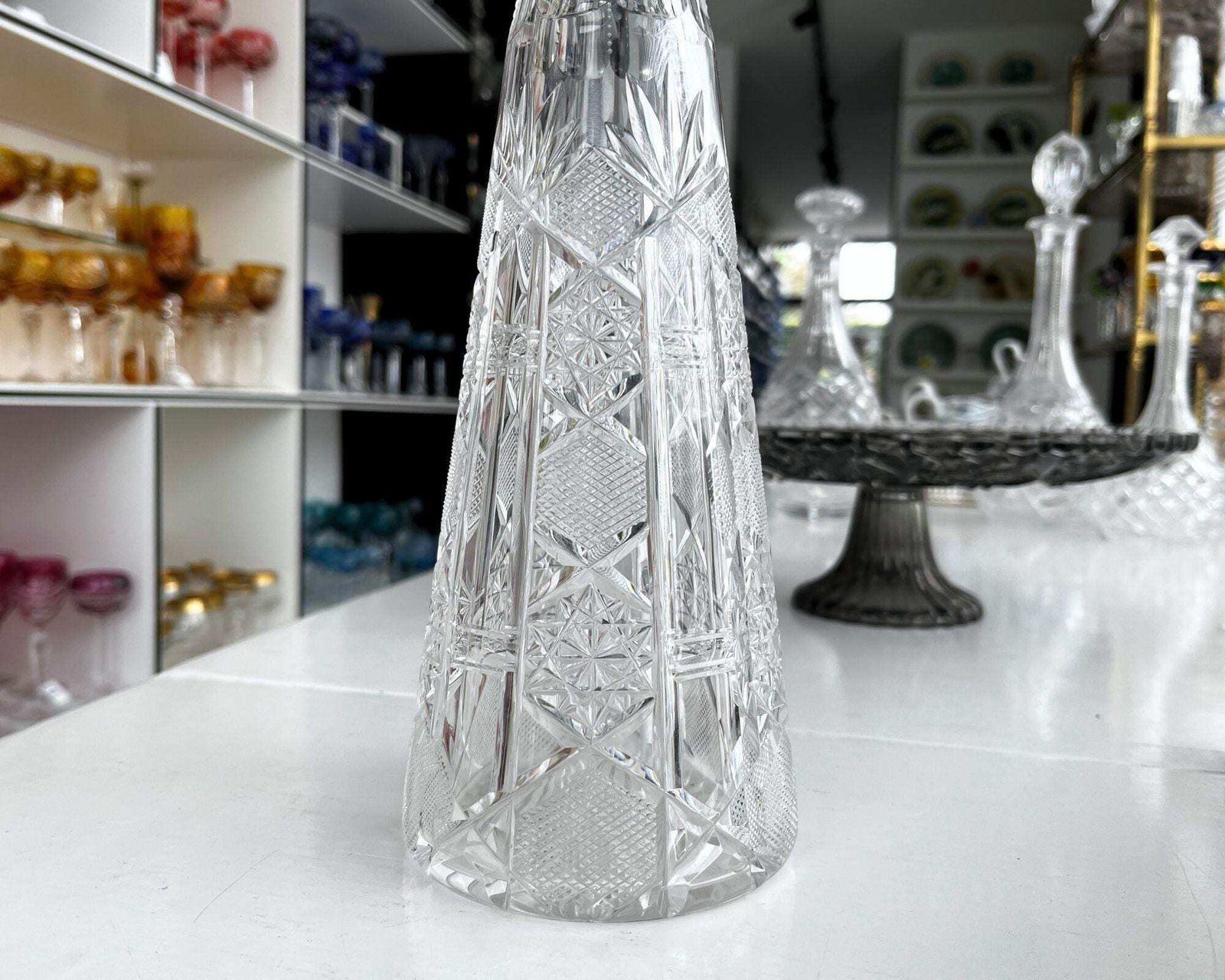 Val Saint Lambert | Whiskey Decanter | Pyramid Decanter photo buy