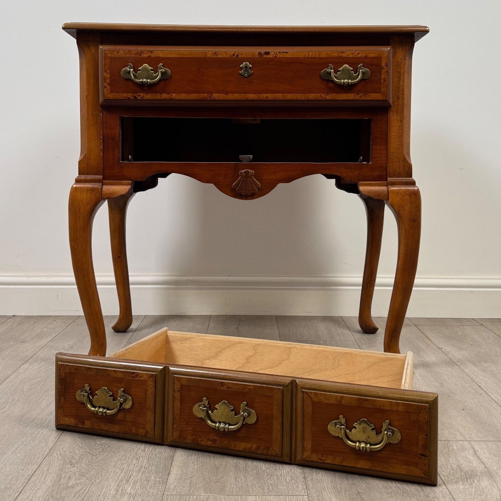 Furniture Antique 20th Century Good Quality Side Table In Beech ( Af 5414 ) photo