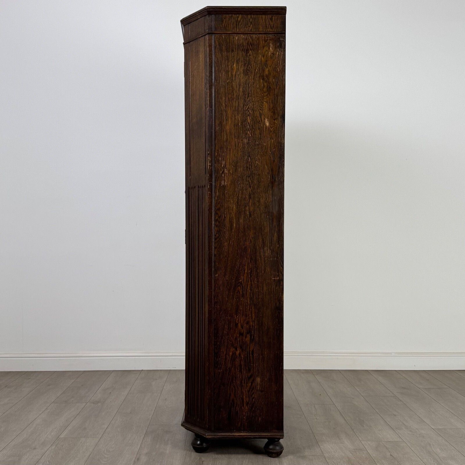 Antique 20th Century Linenfold Wardrobe In Oak ( Af 5404 ) photo Furniture