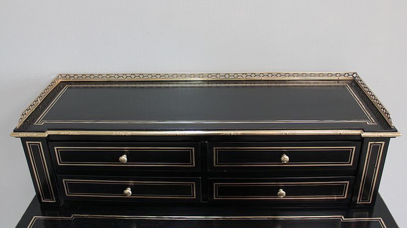 Office At Gradin Nap. III Blackened Wood 19th photo for sale