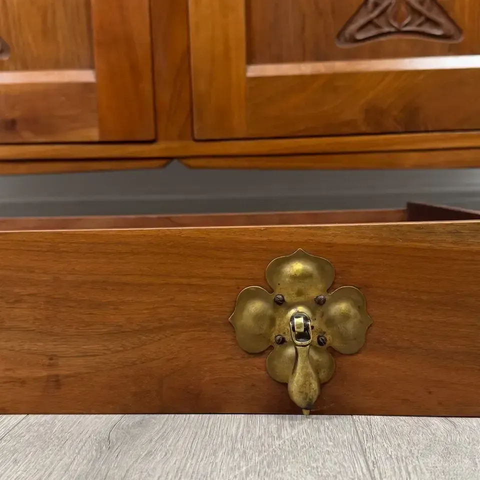photo furniture Antique 20th Century Art Nouveau Style Sideboard In Walnut