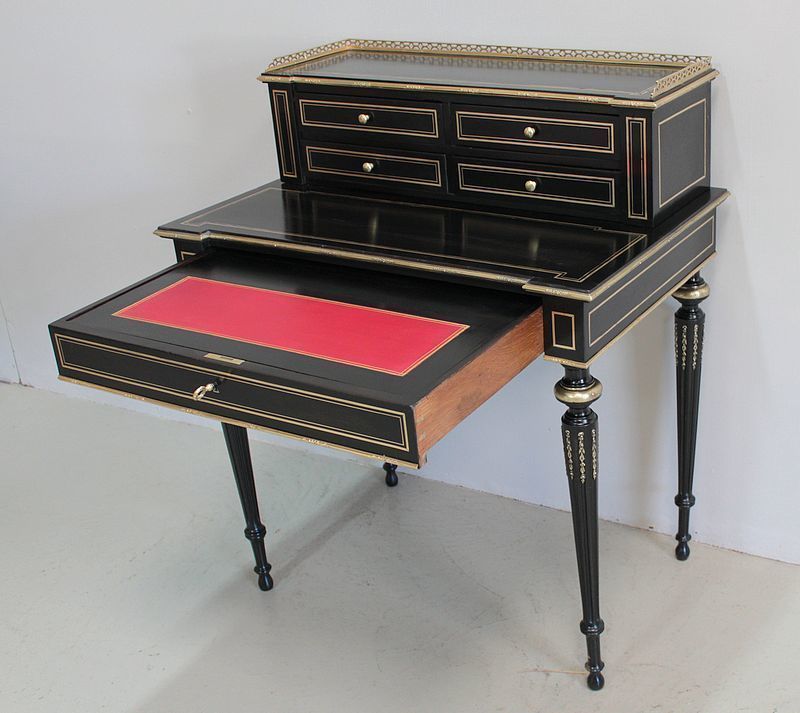 Office At Gradin Nap. III Blackened Wood 19th photo buy