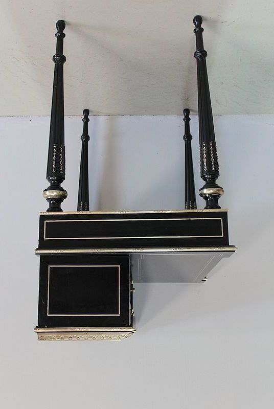 photo vintage Office At Gradin Nap. III Blackened Wood 19th
