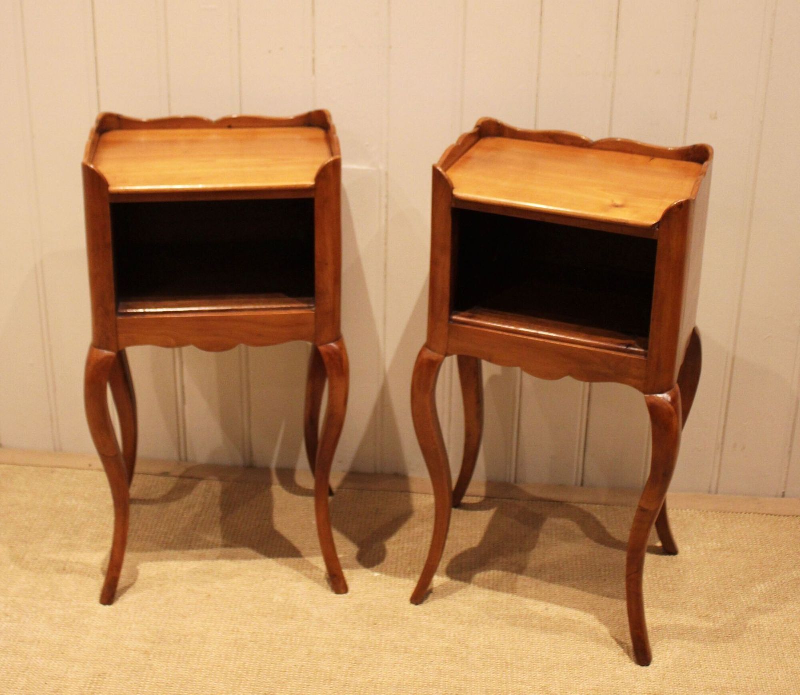 Pair Of French Cherry Wood Bedside Cabinets photo buy