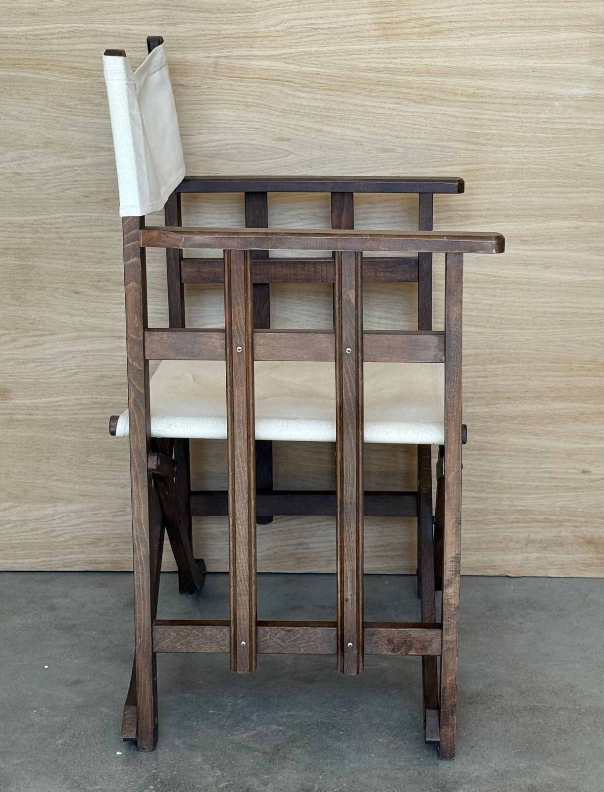 Set Of 5 Edwardian Canvas Directors Chairs, Loft And Garden Style Chairs photo vinterior