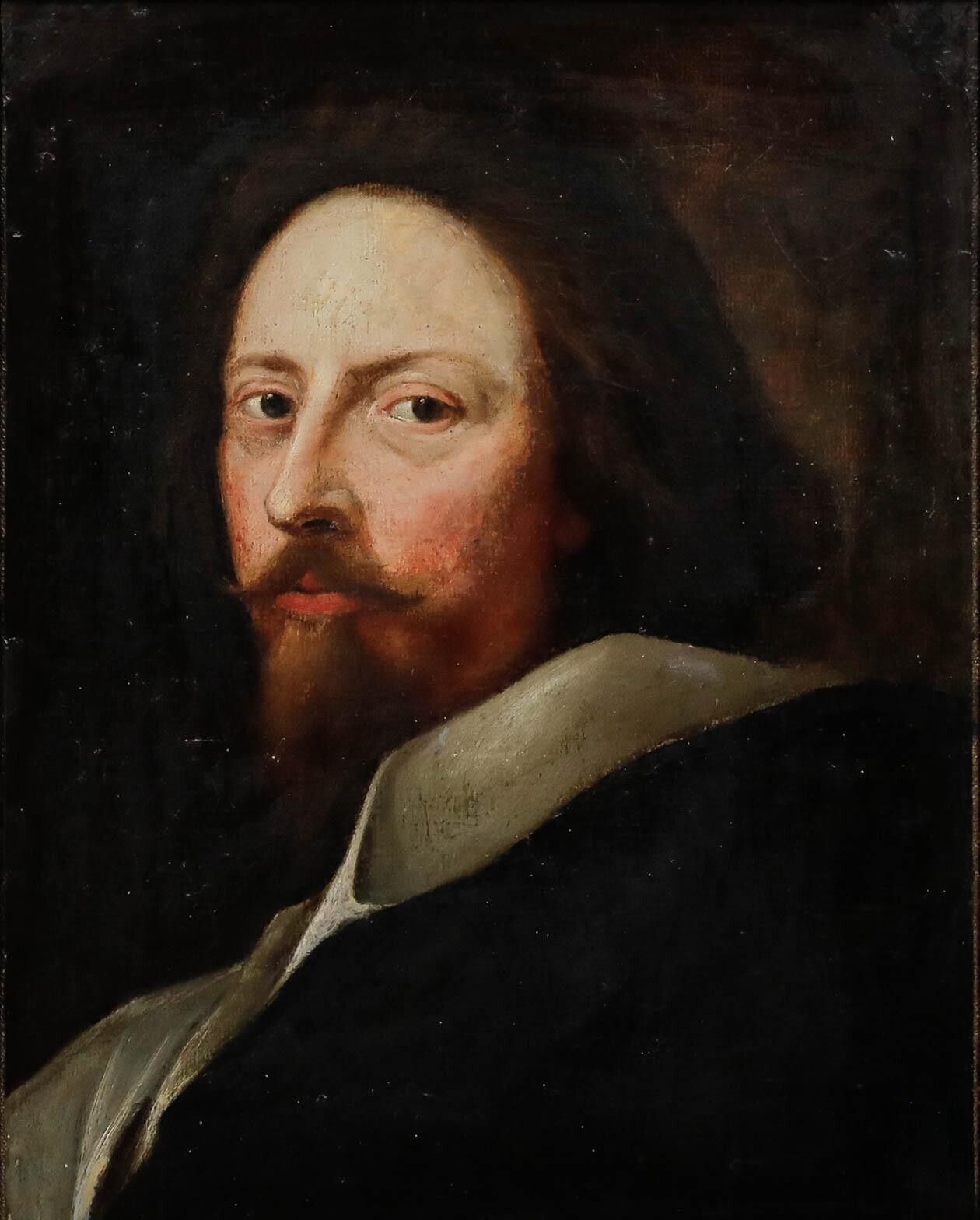 After Anthony Van Dyck   18th Century Oil, Portrait Of Nicholas Lanier photo furniture