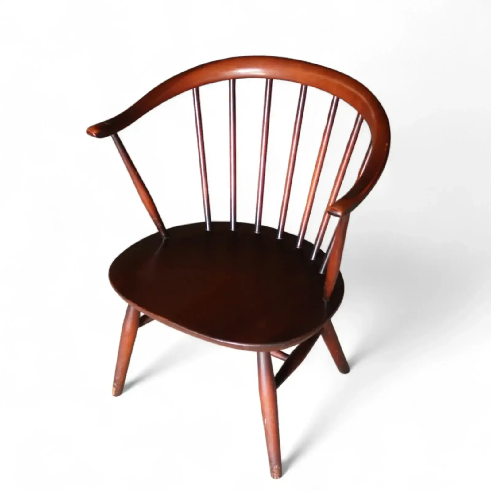 photo for sale Ercol Cowhorn Fireside Armchair Low Lounge Chair 1960s