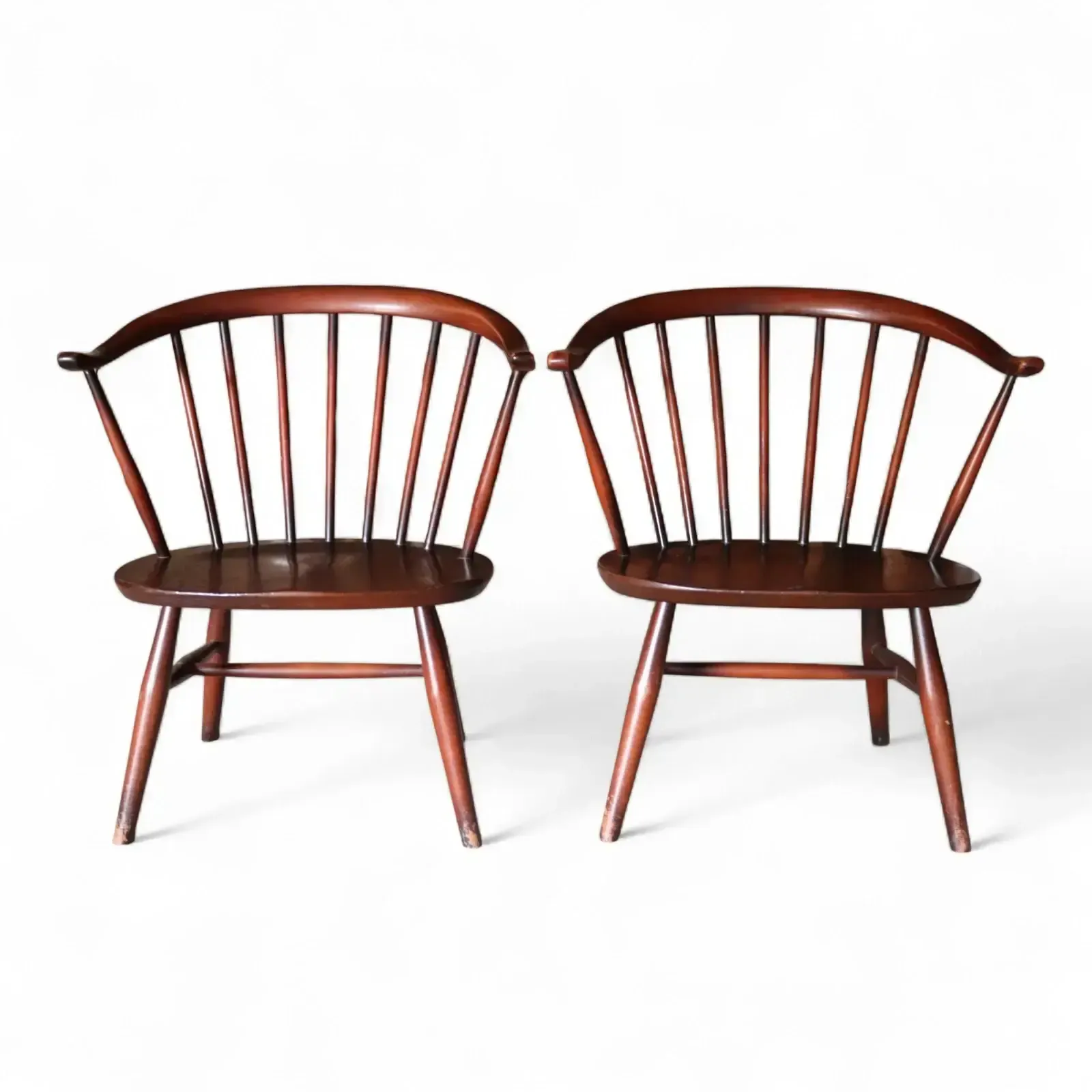 Vintage Pair Of Ercol 541 Cowhorn Low Fireside Lounge Chairs / Armchairs photo furniture