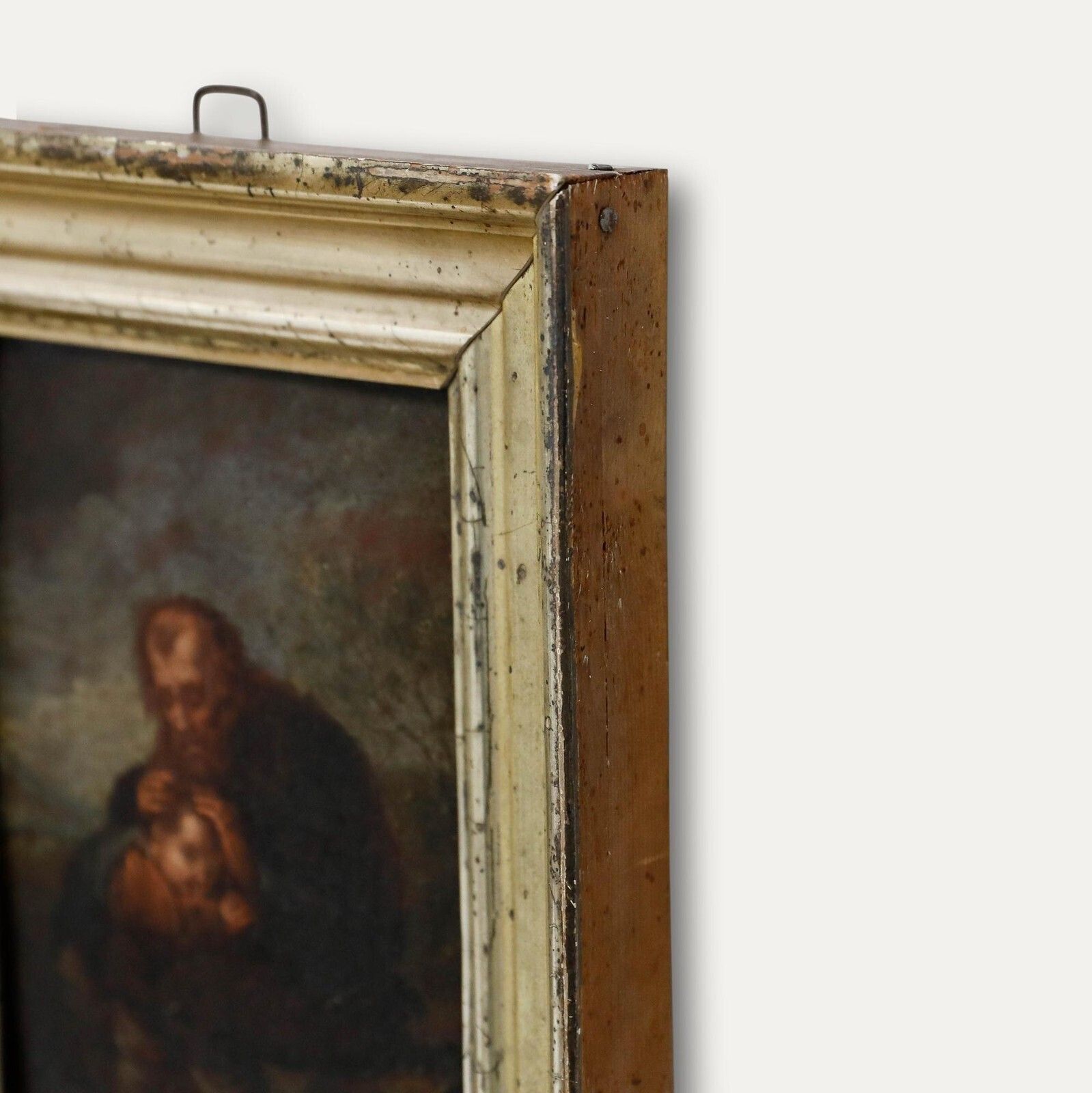 Framed 18th Century Oil   Joseph And The Infant Christ photo vinterior