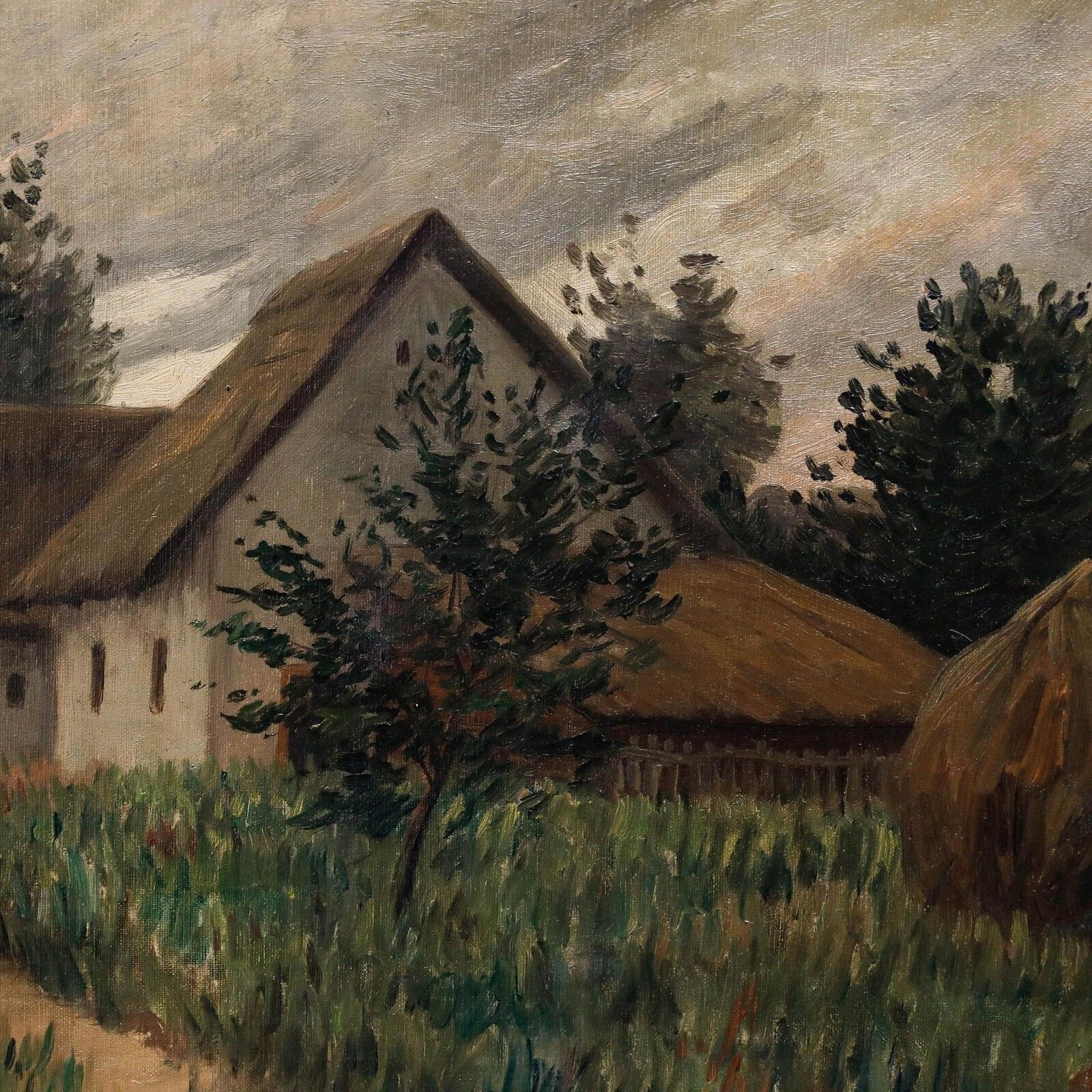 Sandor Papp (1868 1937)   Early 20th Century Oil, The Farmer's Wife photo 495.0