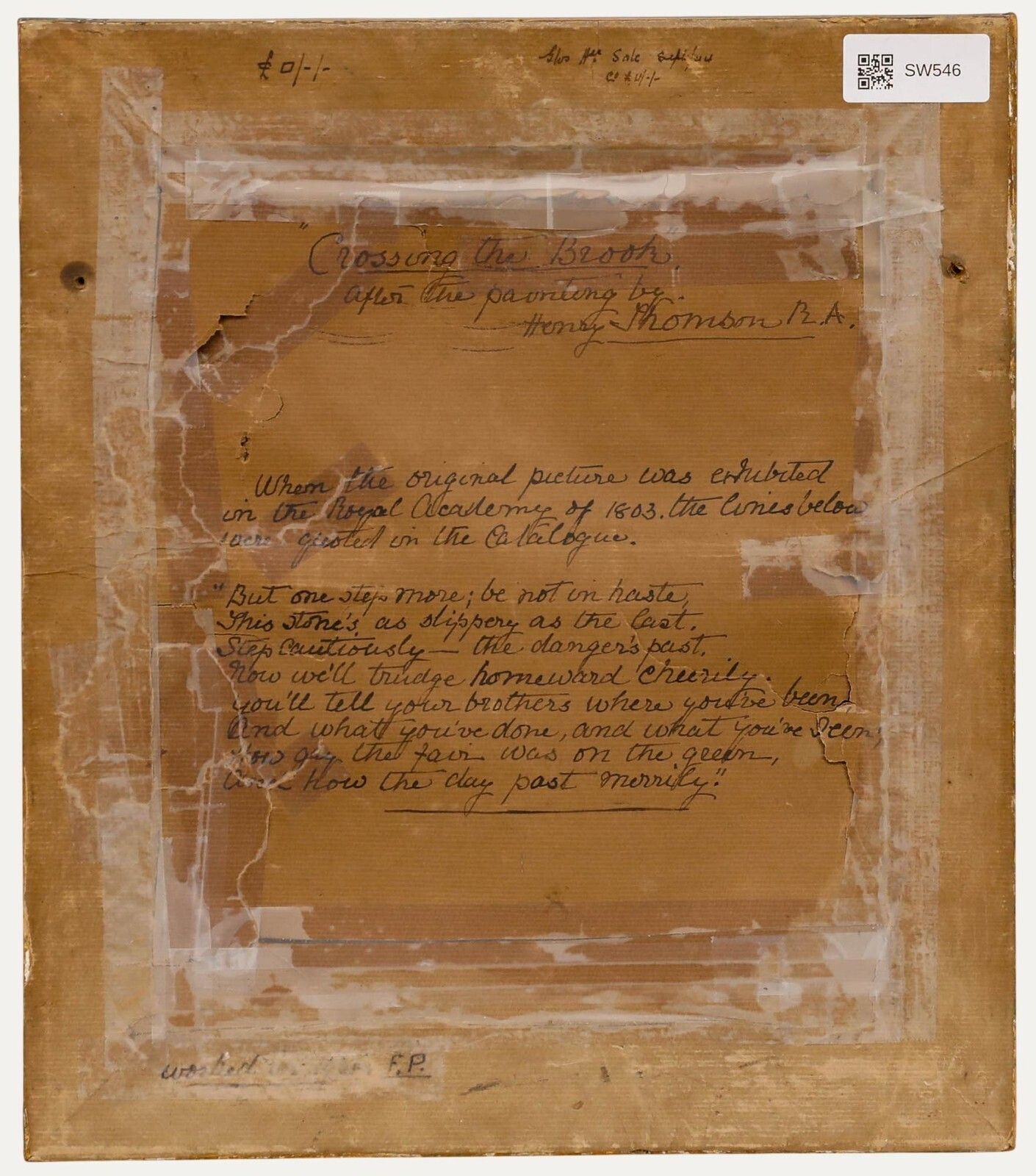 After Henry Thomson Ra (1773 1843)   George III Silkwork, Crossing The Brook photo for sale