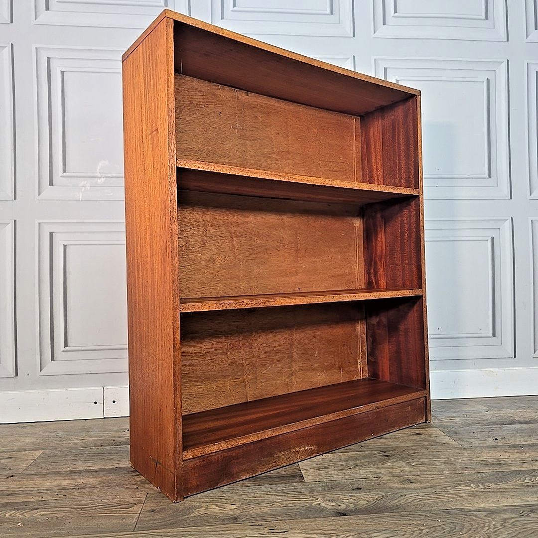 Retro Bookcase Book Shelf / Shelves Vintage Teak Wooden Effect   Mid Century