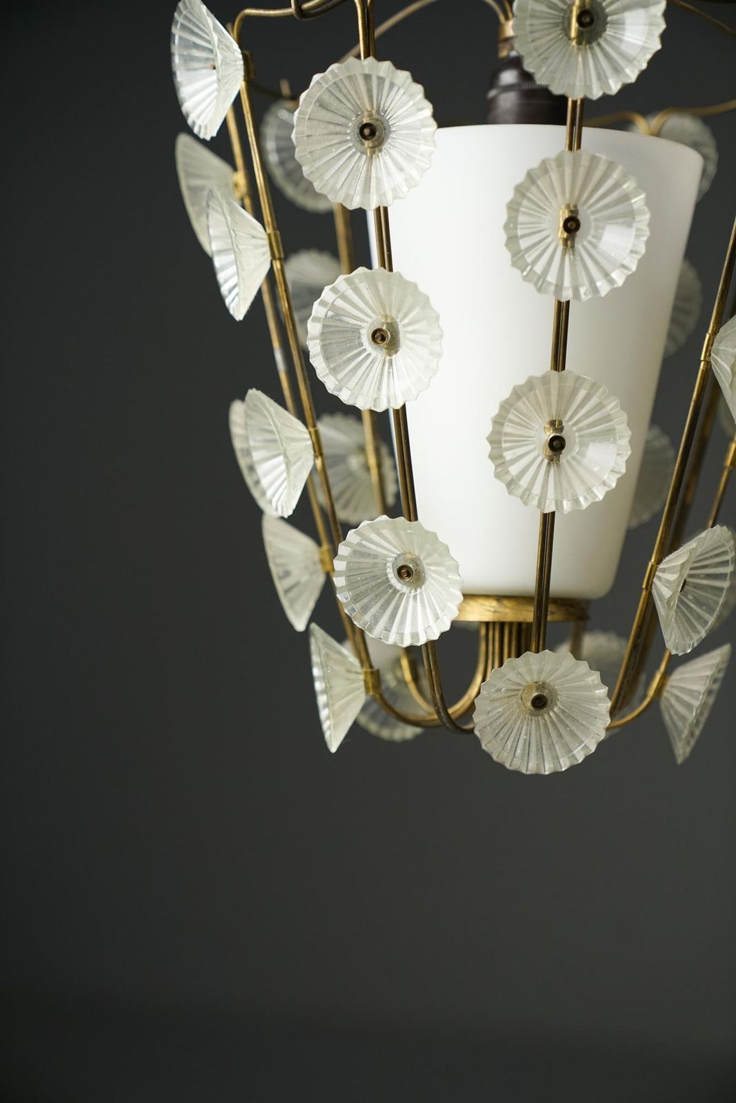 Model 1304 Floral Pendant, Lisa Johansson Pape, Orno Oy, 1950s photo for sale