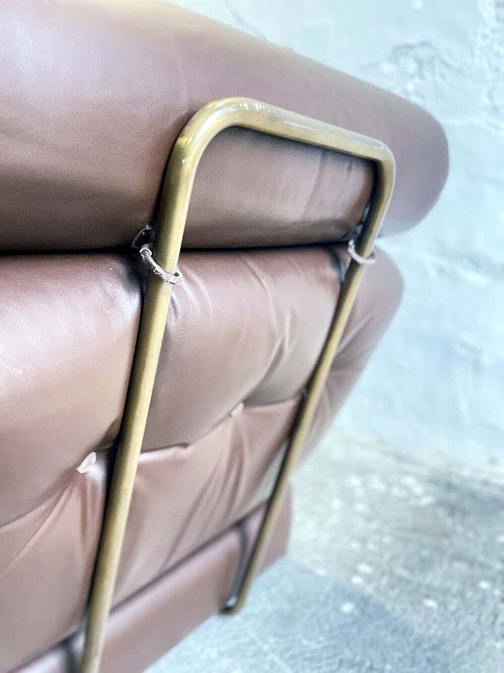 Furniture Vintage Yugoslav Design Convertible Leather Chair Bed 1970s photo