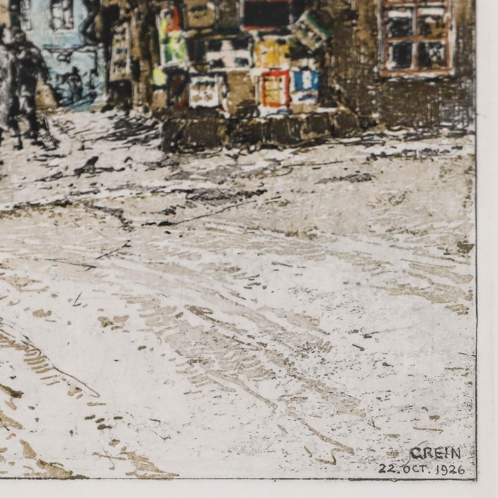 Art Luigi Kasimir (1881 1962)   Framed 1926 Etching, View Of Greinwinter photo