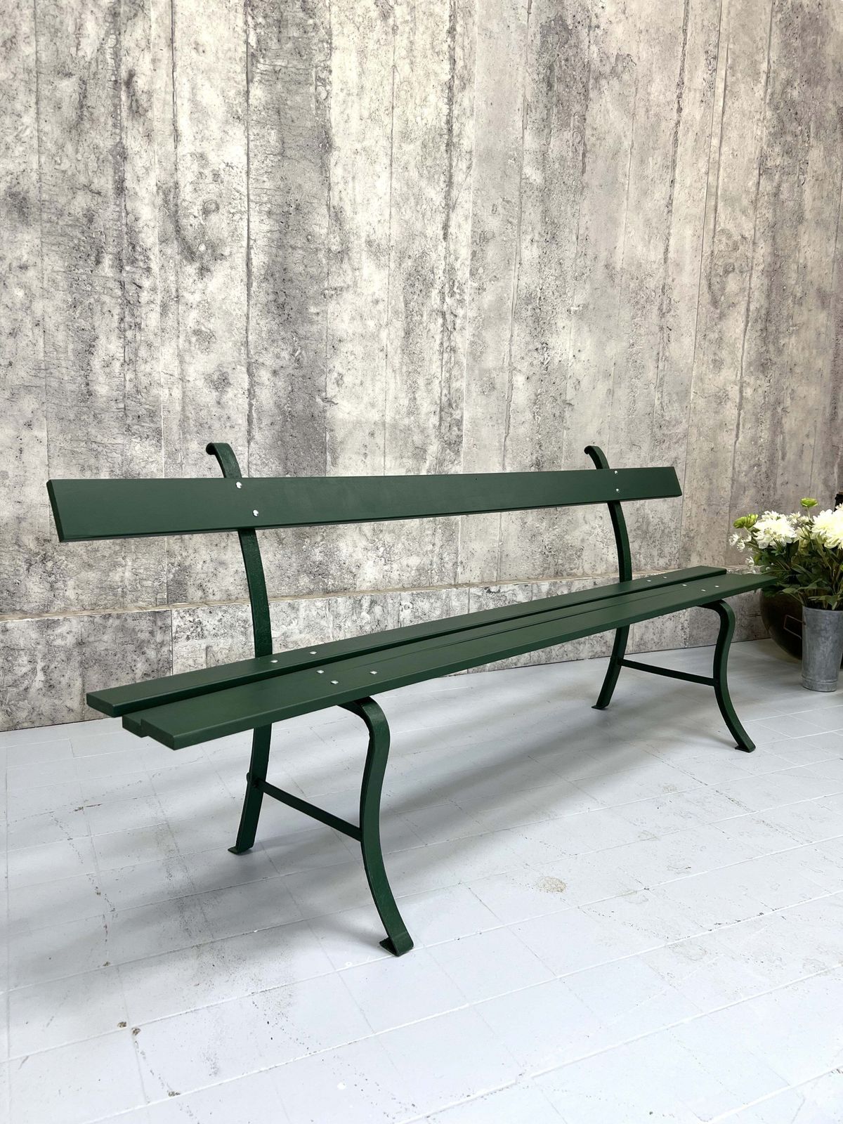 201cm Forest Green Garden Bench photo Garden Furniture