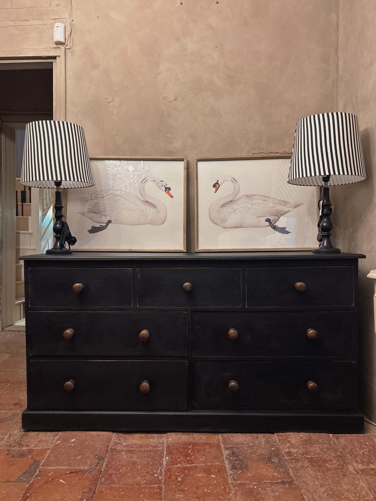 Black Painted Large Chest Of Drawers photo furniture