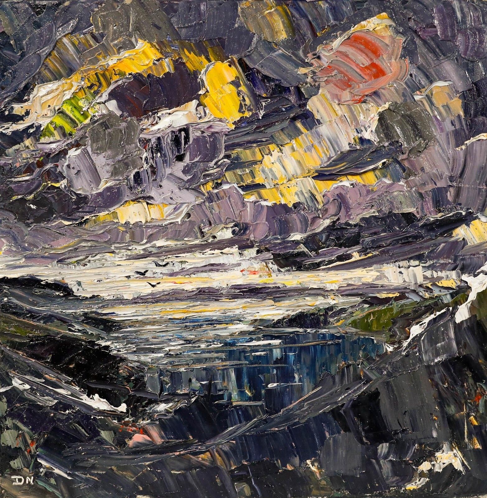 Daniel Nichols   Contemporary Oil, Sunset Off Shetland photo furniture