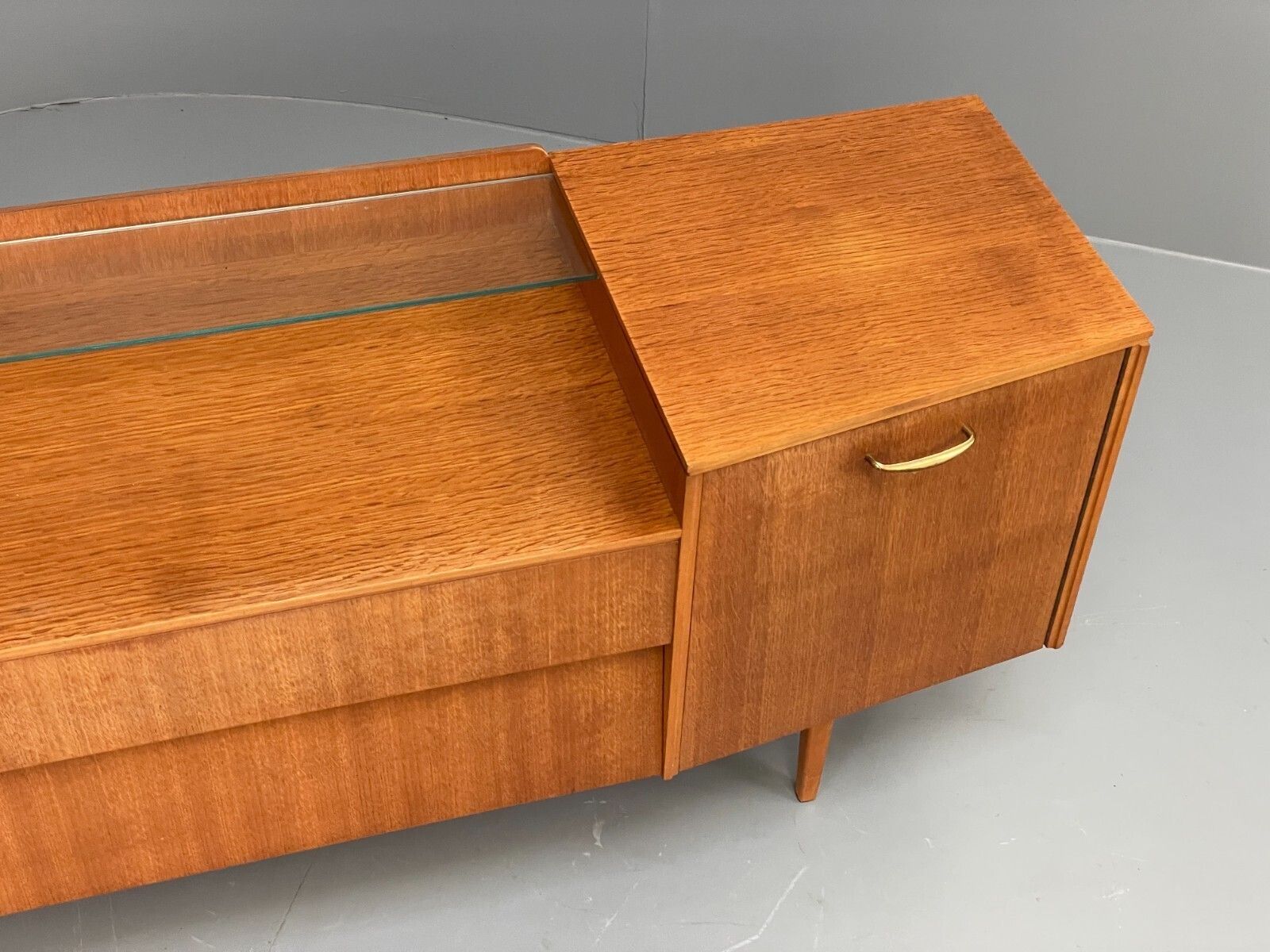 Vintage 1950s Oak Dresser Avalon Midcentury Drawers Cabinet Eb11793 Mwoo photo Furniture