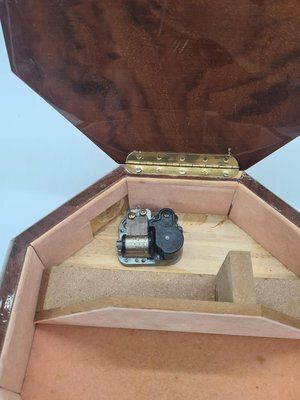 Large Music Box In Marquetry And Burl Veneer, Italy, 1960s 1970s photo Home Decor