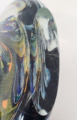 Art Glass Paperweight By Rollin Karg, 1990s photo vinterior