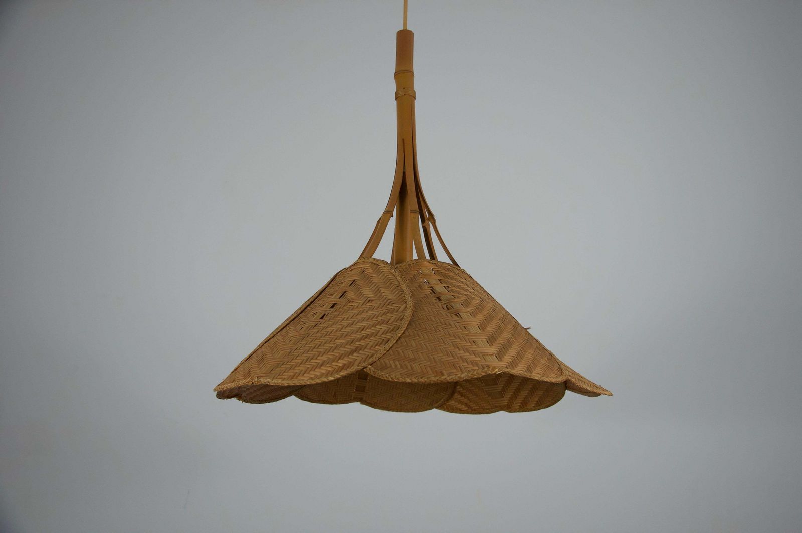 Mid Century Modern Uchiwa Pendant Lamp In The Style Of Ingo Maurer, 1970s photo furniture