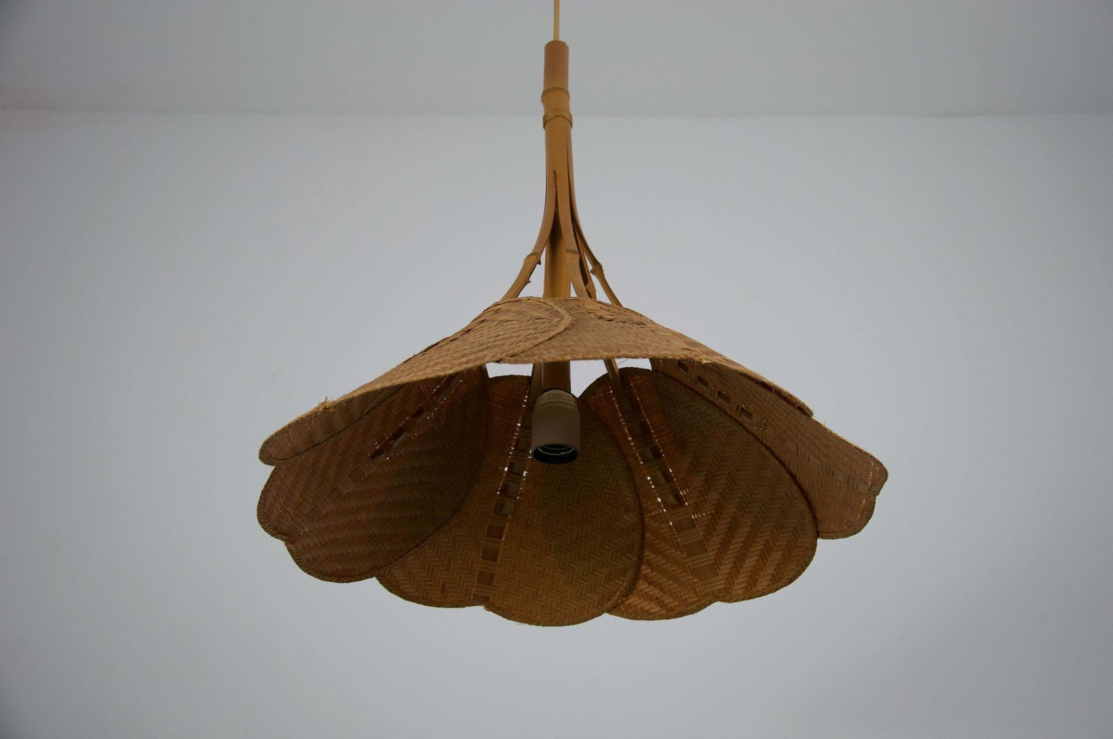 Mid Century Modern Uchiwa Pendant Lamp In The Style Of Ingo Maurer, 1970s photo vinterior