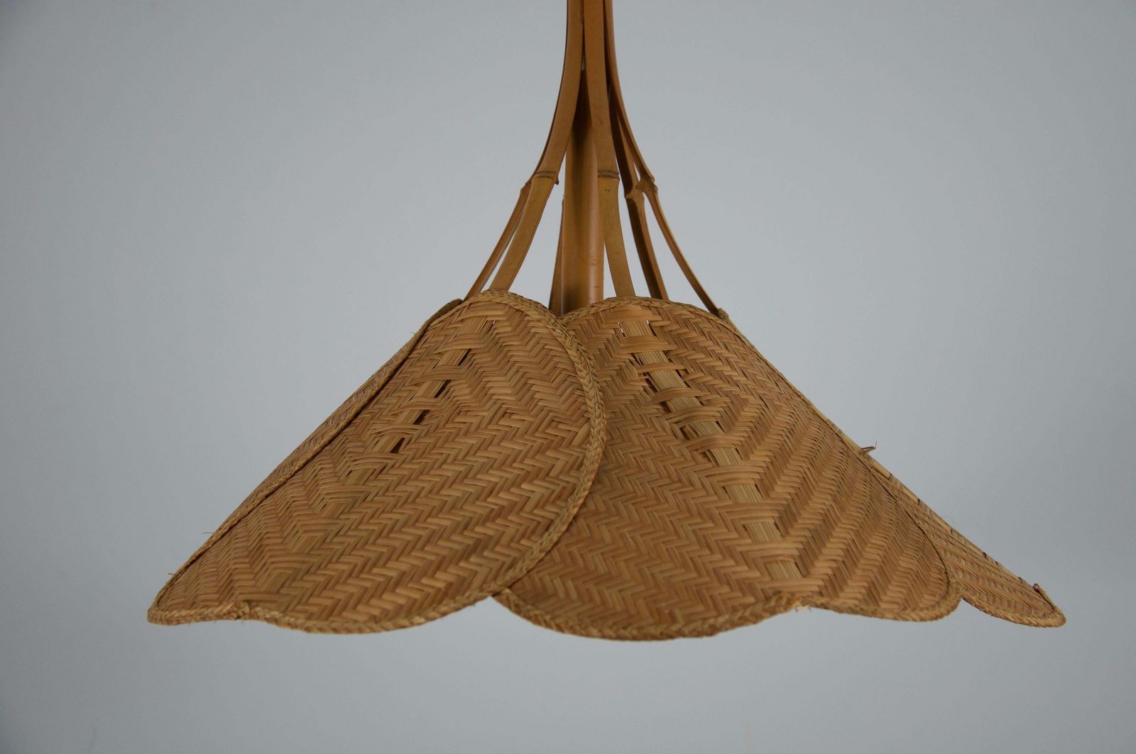 Mid Century Modern Uchiwa Pendant Lamp In The Style Of Ingo Maurer, 1970s photo vintage