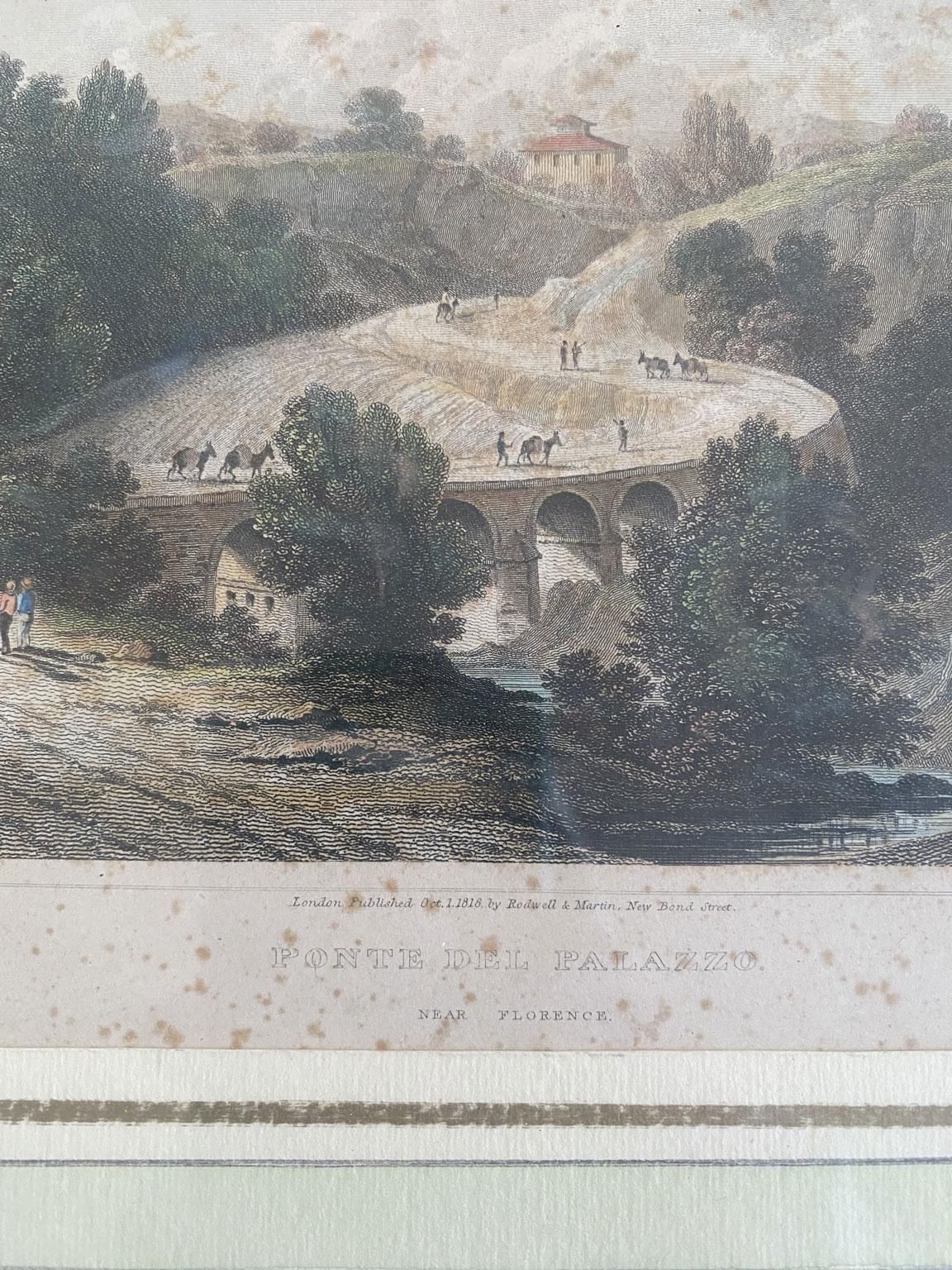 photo furniture Italian Tuscany Lanscape Color Print On Paper By Elisabeth Frances Betty, 1816