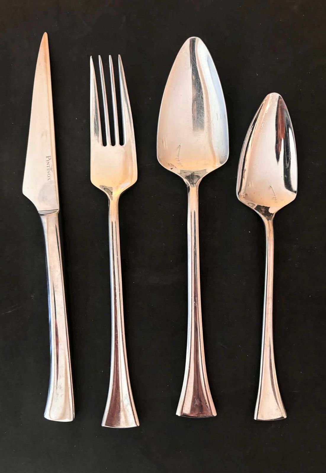 256.0 Zeldzaam Giacomo Pinti Futuristisch Designbestek Set Jaren 1990 Italië Pintinox X 5 Vanity Pattern photo