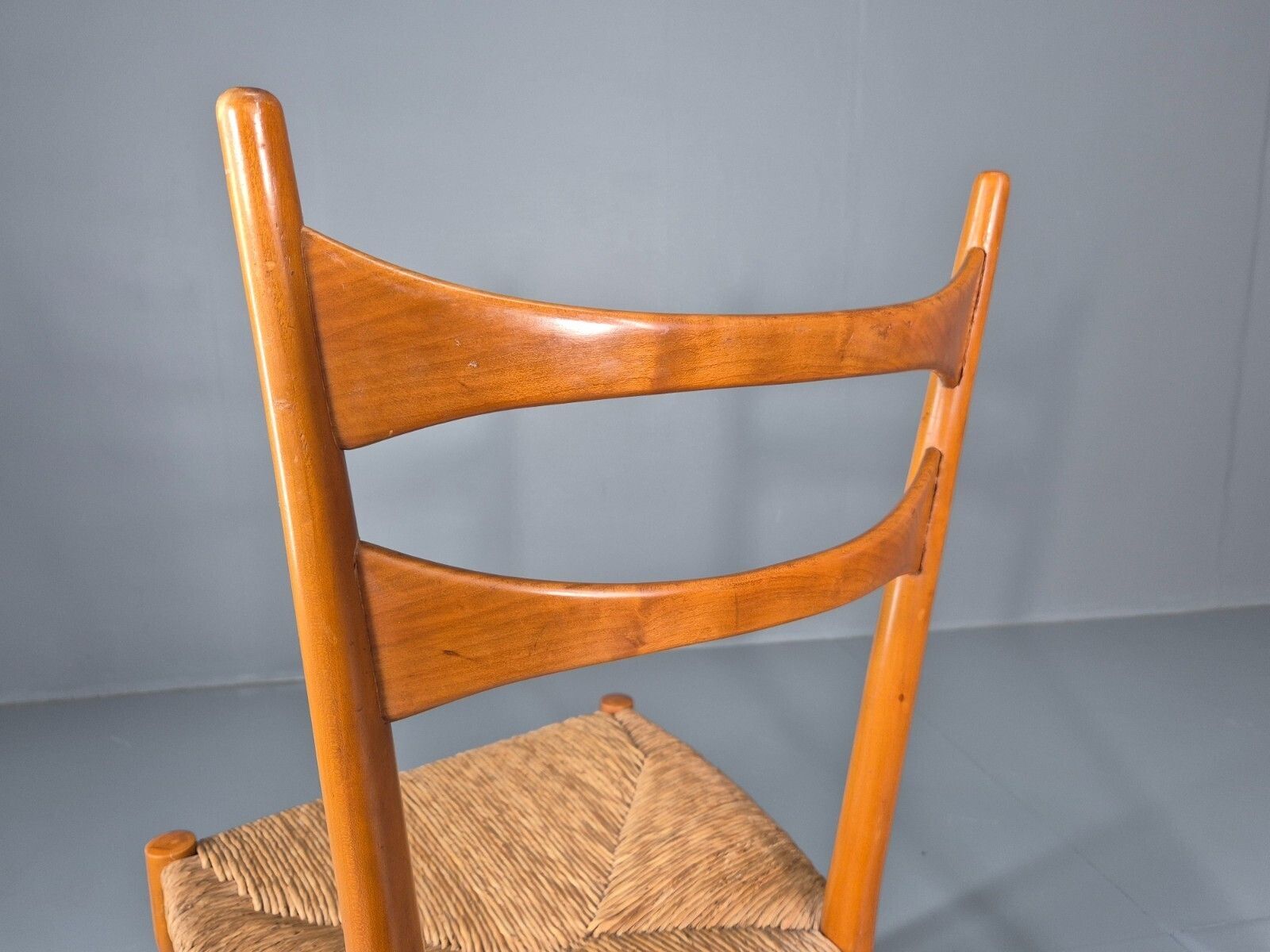 photo buy 2 1950s Italian Wanut Dining Chairs Chiavari Mid Century Modern Mdin
