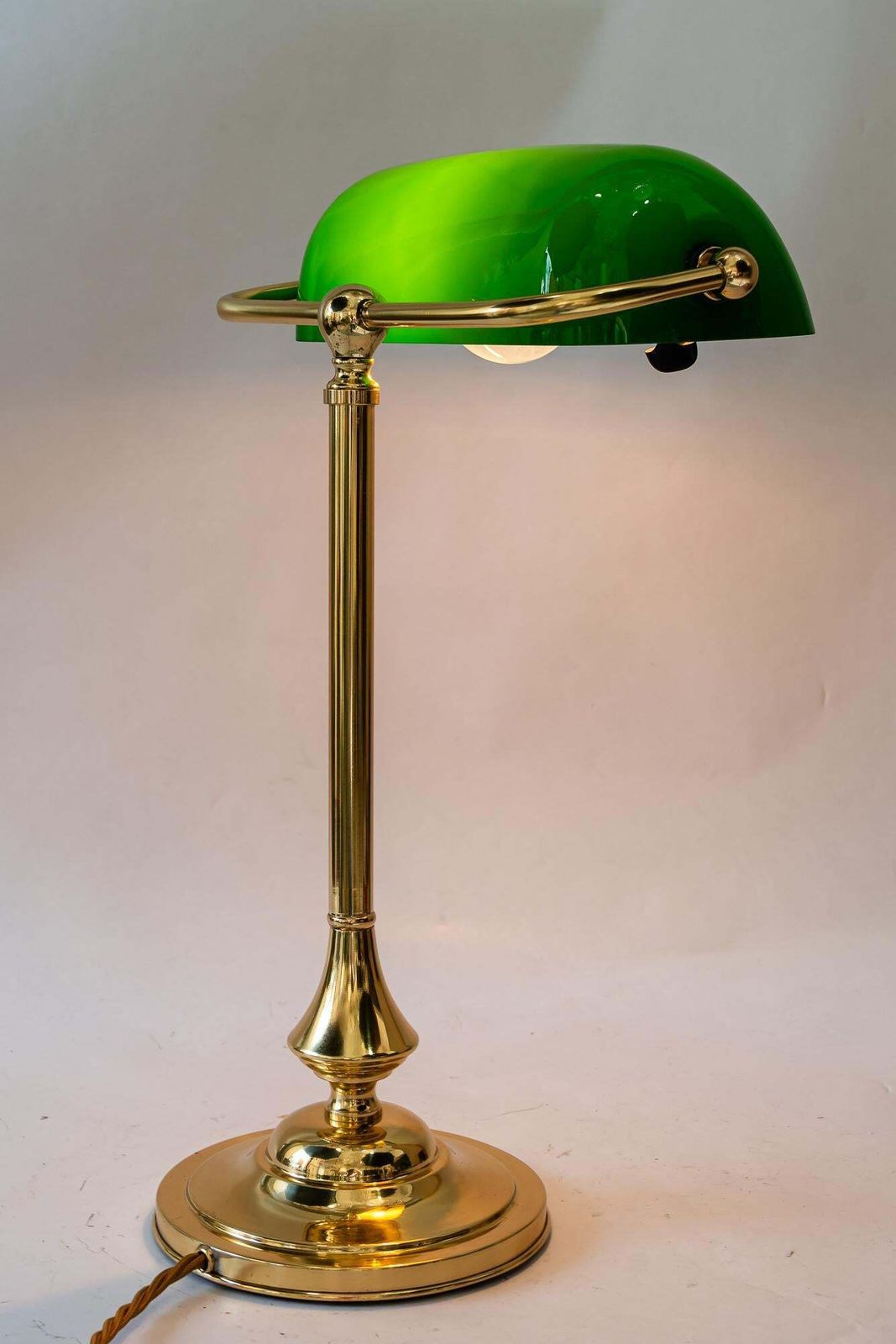 photo buy Banker Table Lamp With Glass Shade Vienna Around 1920s