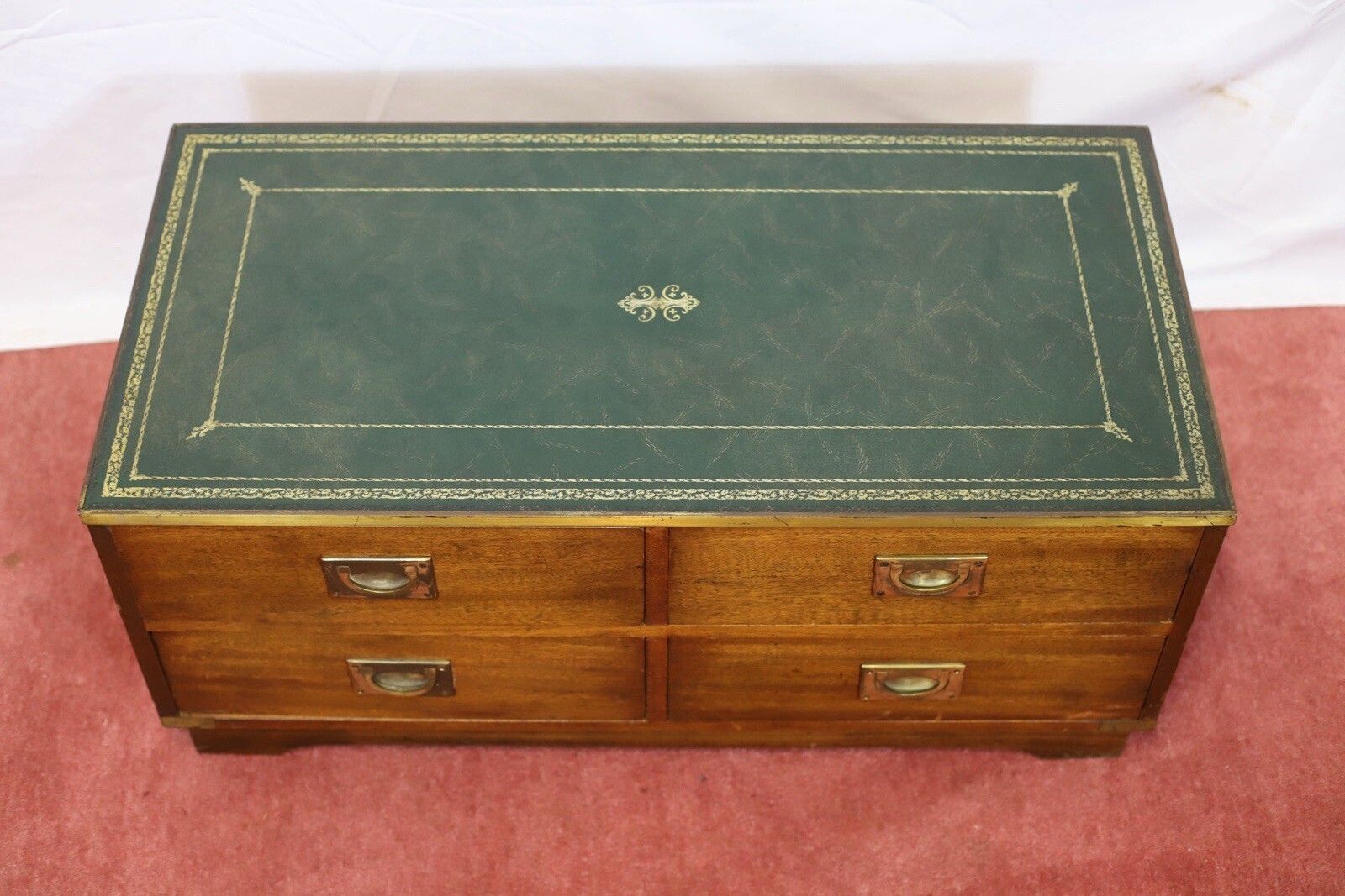 Reprodux Bevan Funnell Lovely Military Campaign Style Chest Of Four Drawers photo for sale