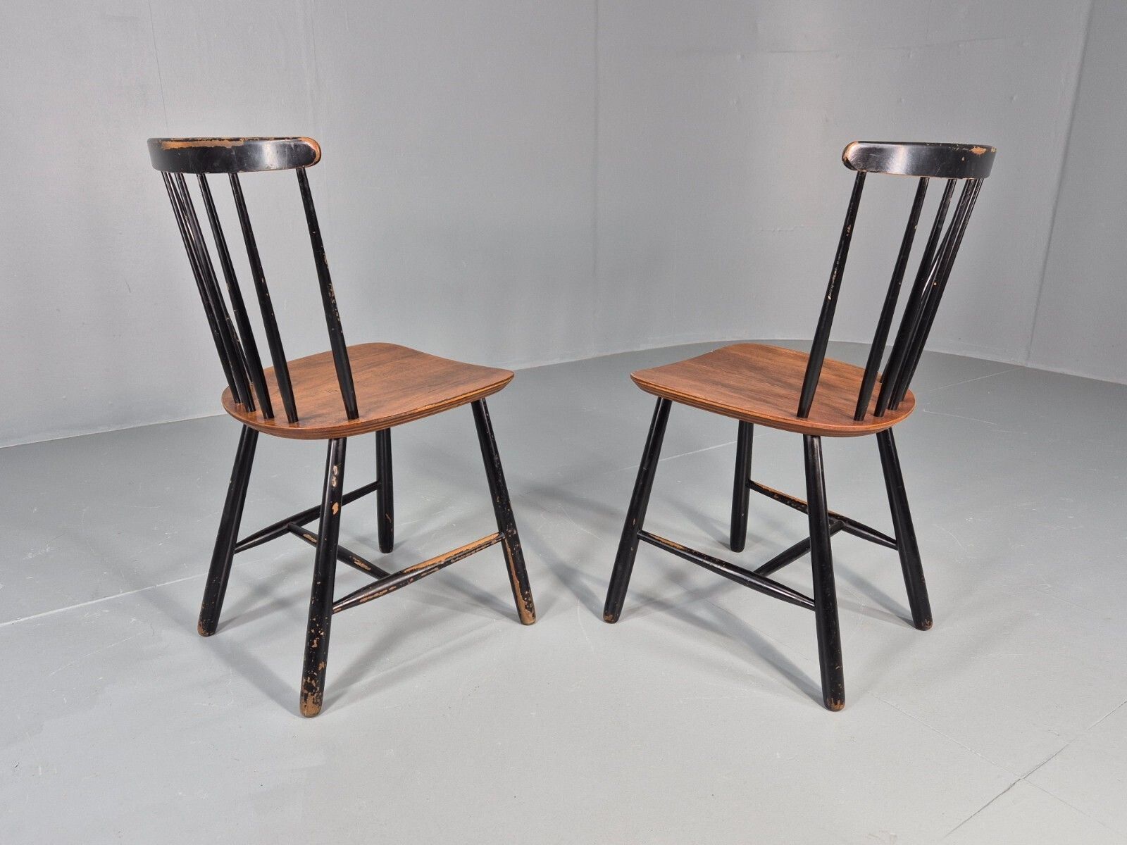 photo for sale 2 Vintage Midcentury Teak Dining Chairs Fannet By Ilmari Tapiovaara Mdin