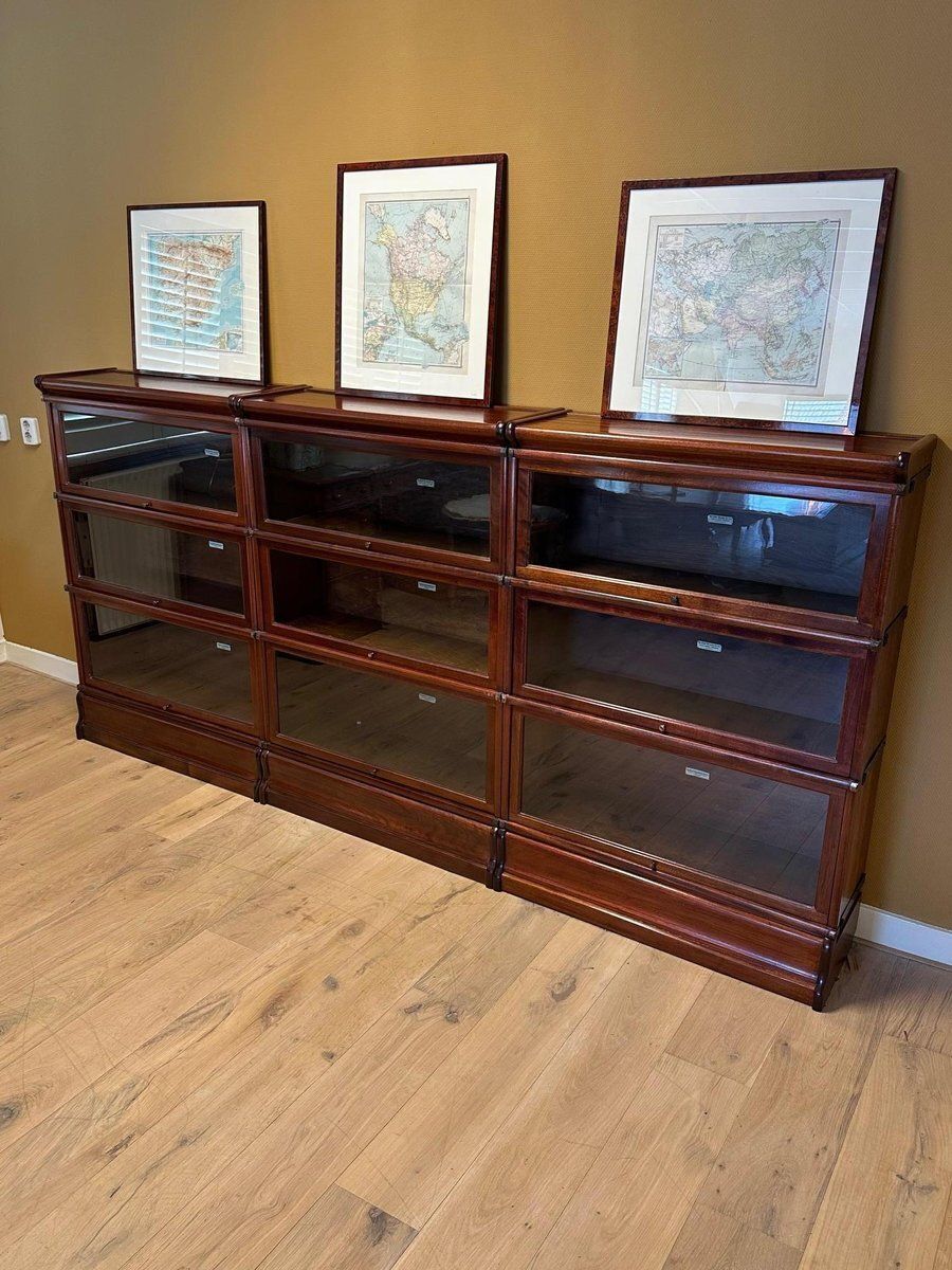 Modular Bookcase From Globe Wernicke, 1890s, Set Of 9 photo for sale