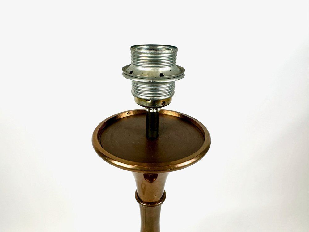 Mid Century Modern Bamboo Table Lamp In Bronze By Ingo Maurer For Design M, 1970s photo 430.0