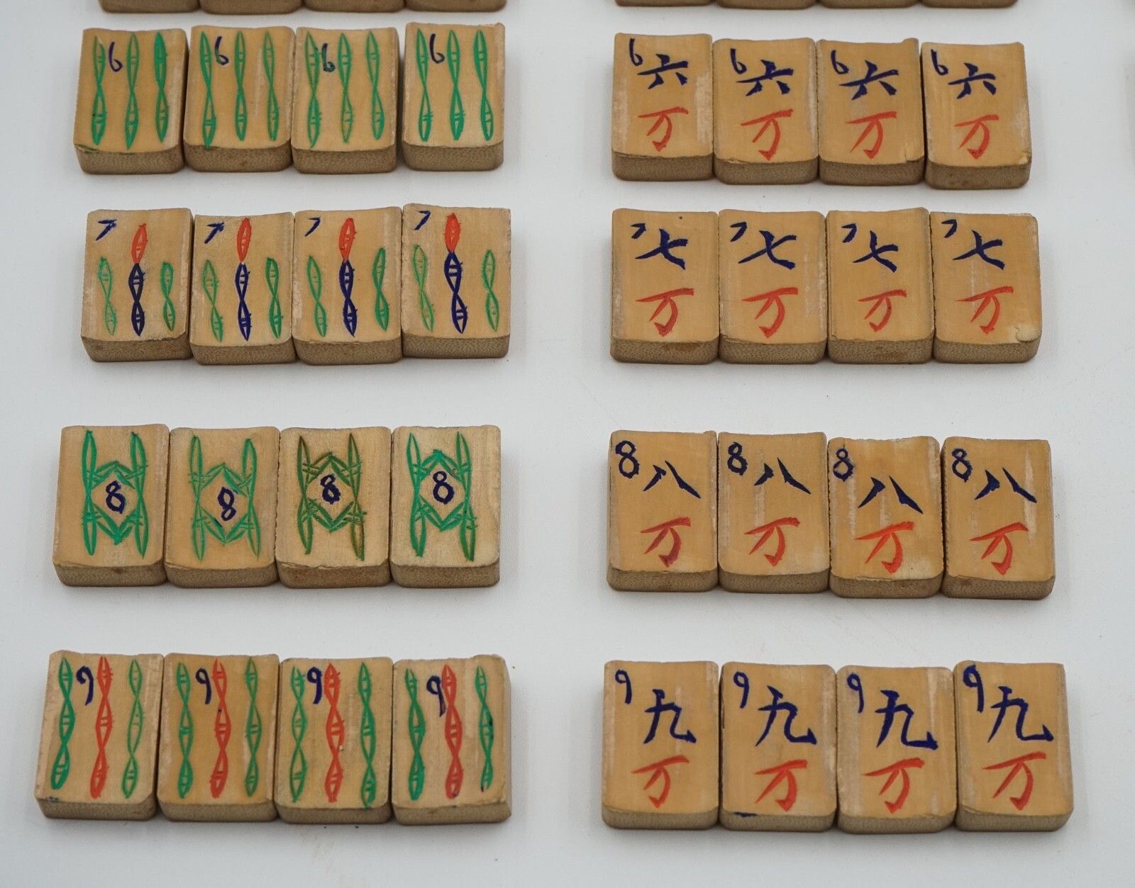 photo buy Antique Asian Oriental Mahjong Set Of 148 Tiles In Edwardian Oak Box