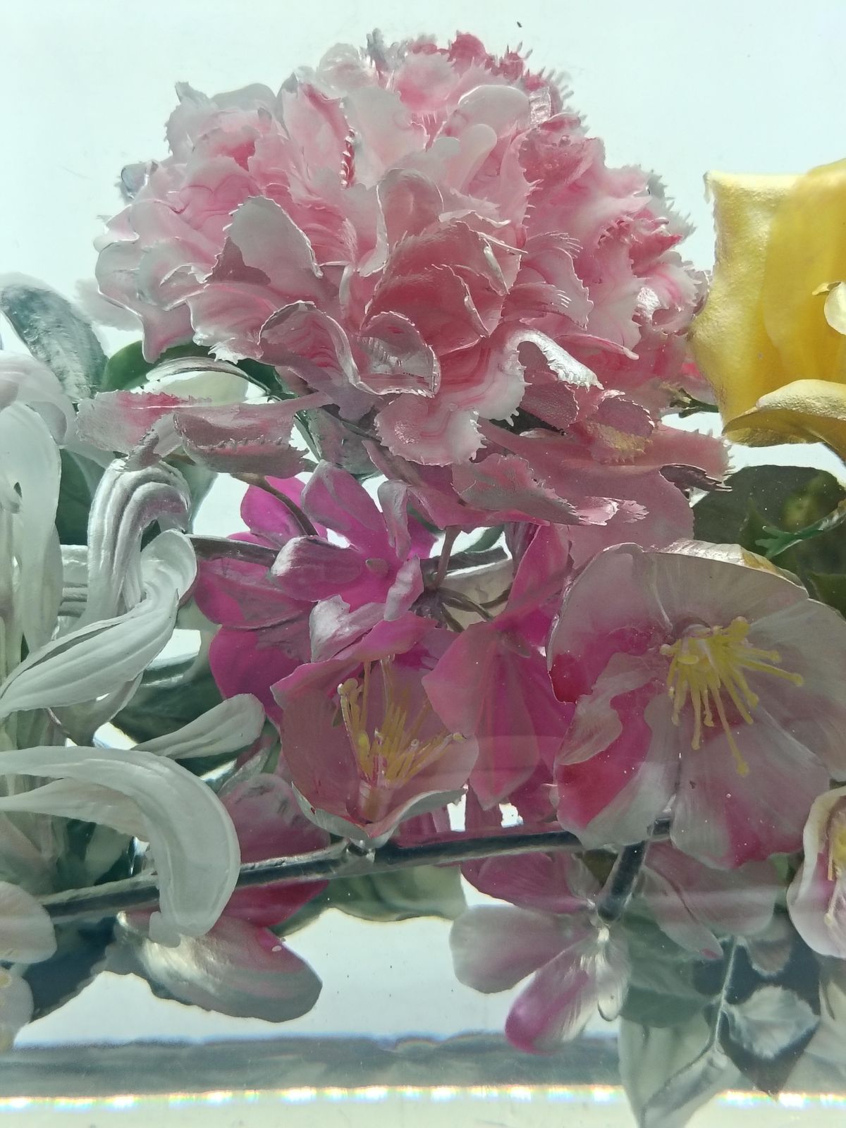 Enrico Baj Sculpture In Resin And Mixed Technique "La Dama Di Fiori," Italy 1985s photo buy