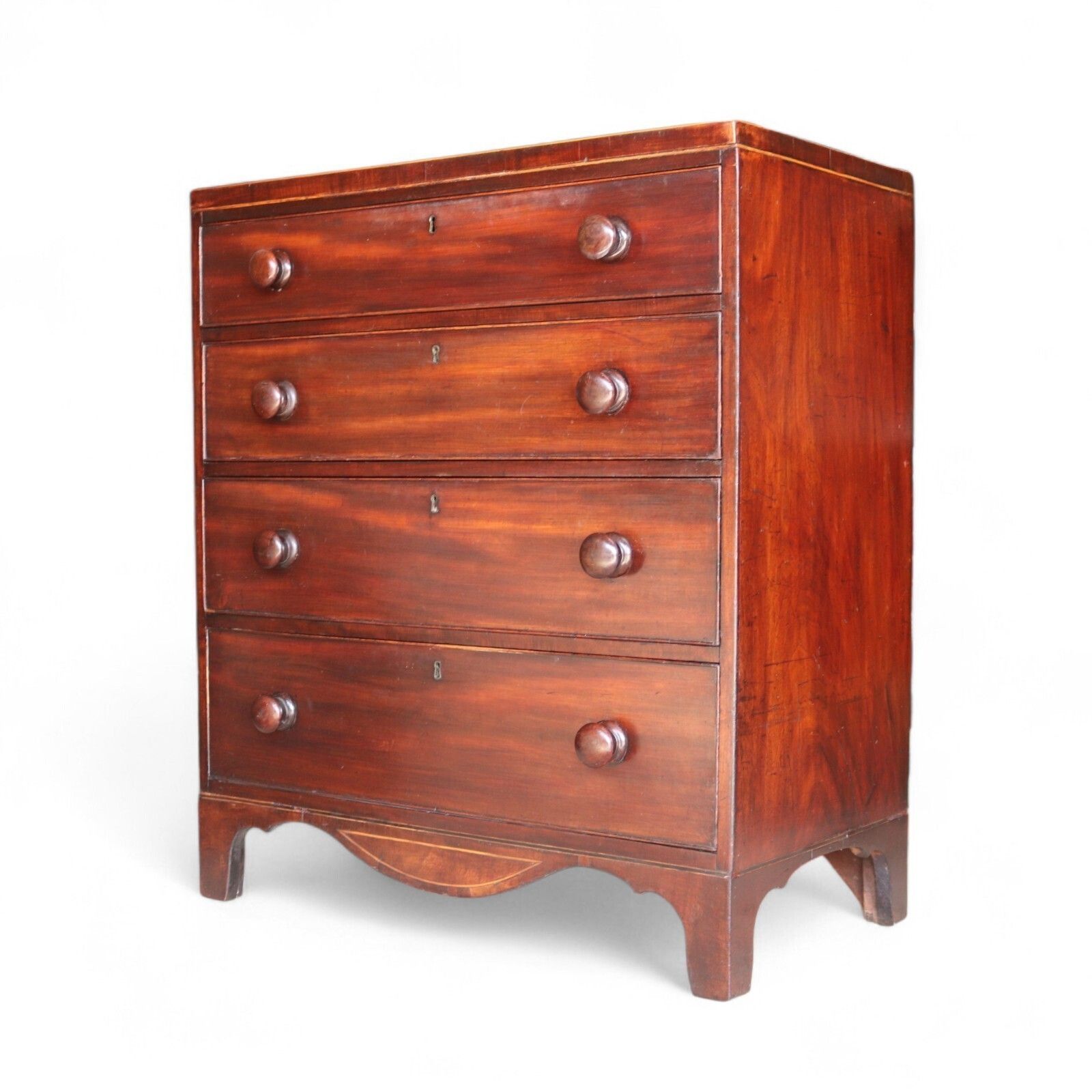 photo vintage Antique Early Victorian Mahogany Chest Of Drawers   19th Century