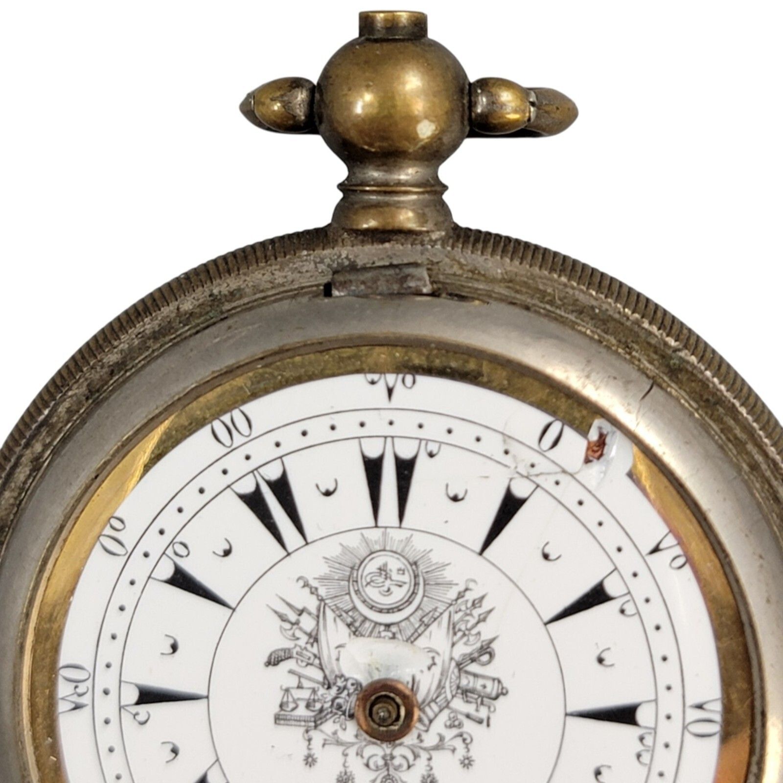 Swiss Silver Pocket Watch, Ottoman Arms, Cyrillic «македонија». C. 1882–1912 photo for sale