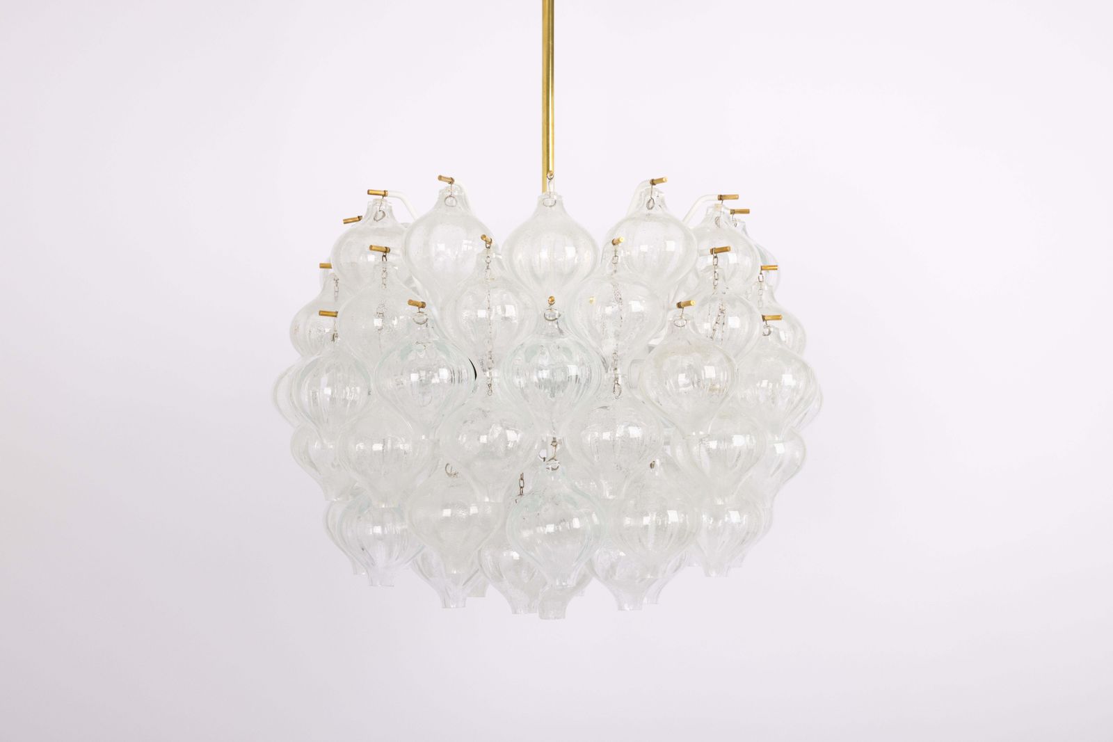 Large Tulipan Glass Chandelier By Kalmar, Austria, 1960s photo for sale