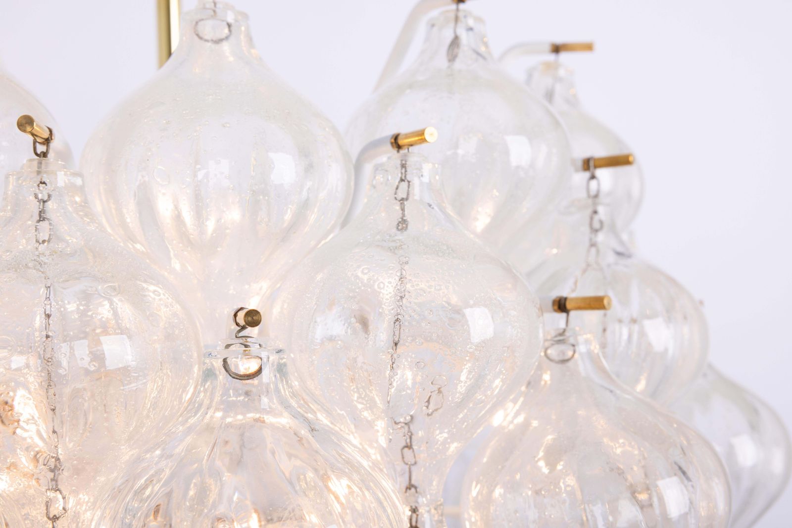 photo for sale Large Tulipan Glass Chandelier By Kalmar, Austria, 1960s