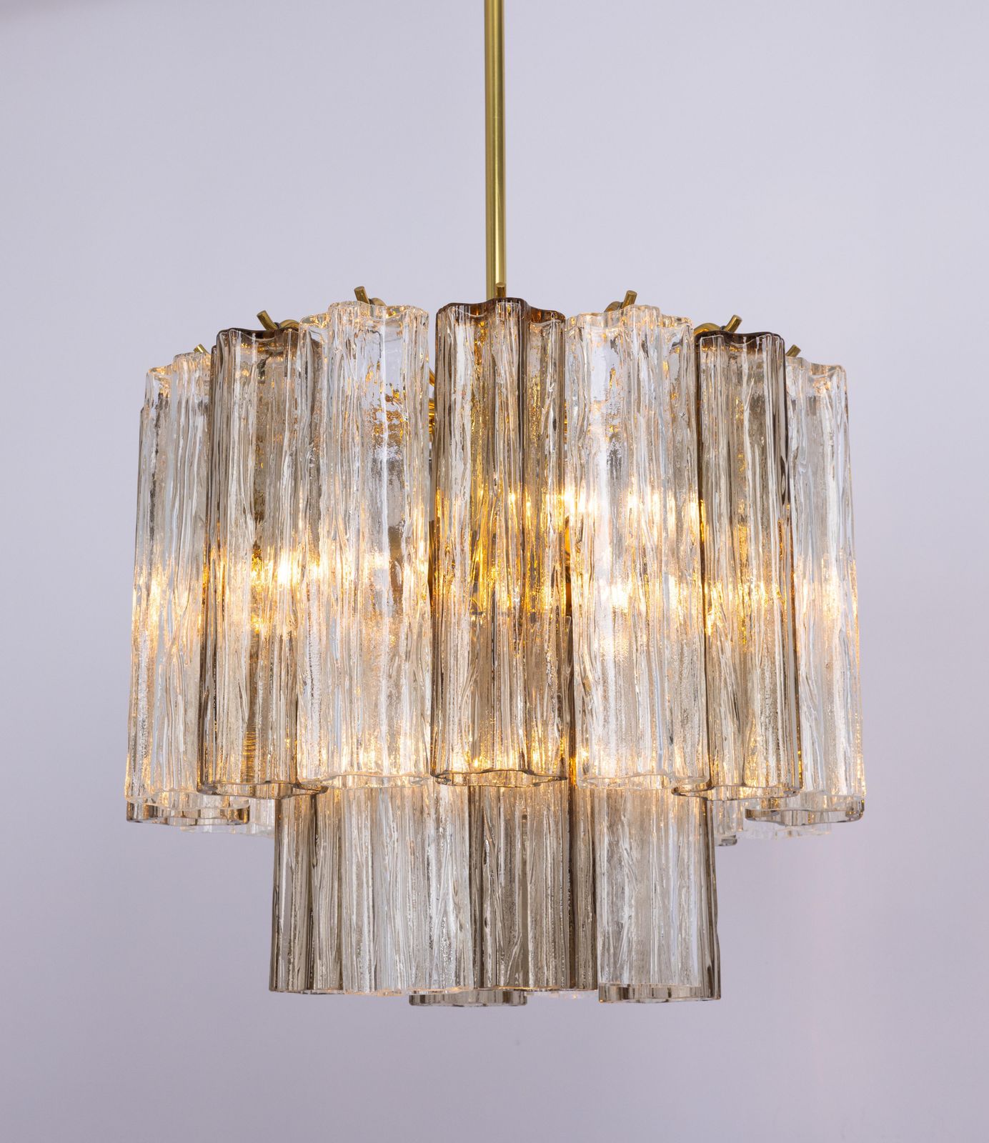 Large Tronchi Murano Glass Chandelier By Venini For Kalmar, Austria, 60s photo for sale